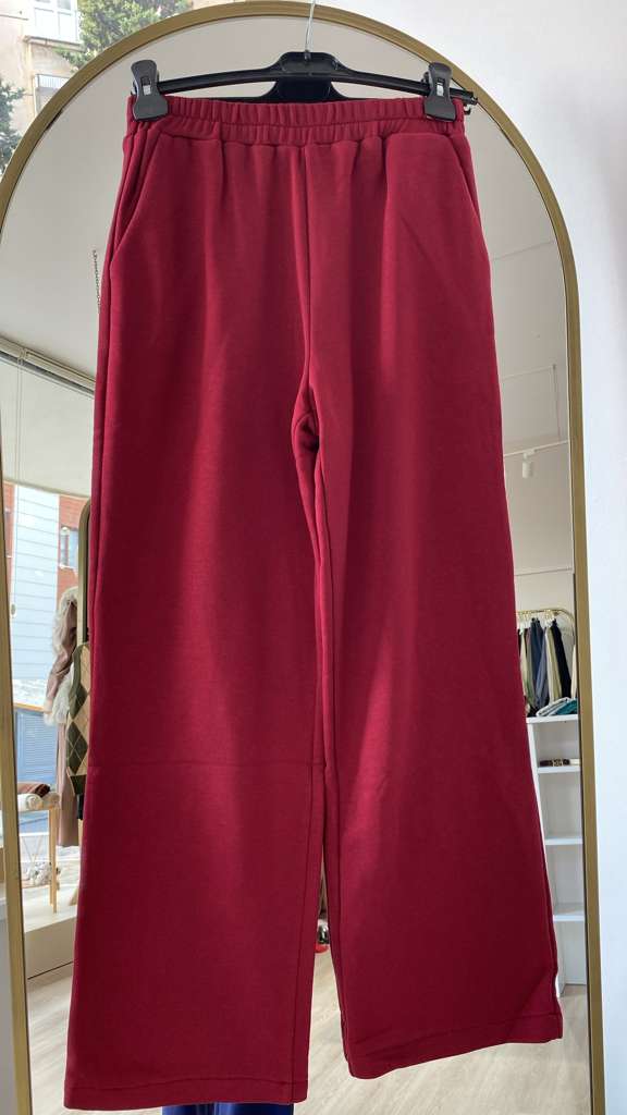 3 İplik Eşofman Altı Bordo (Outlet)