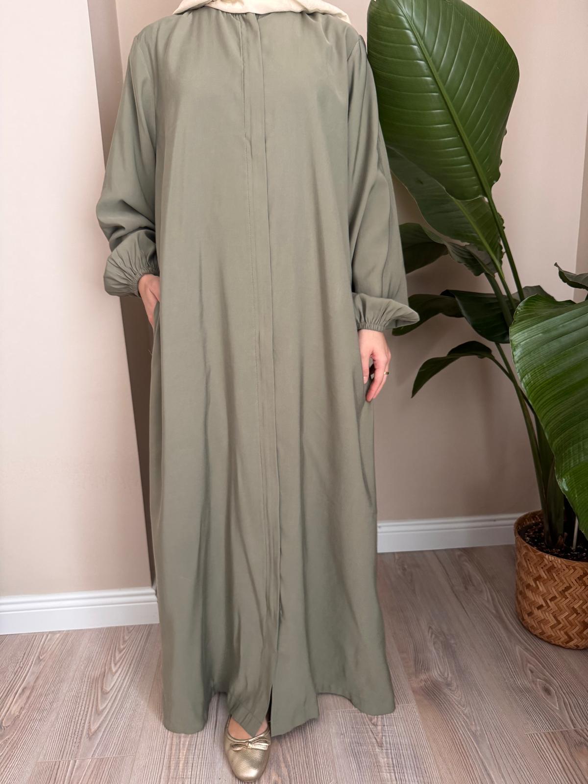 Hafsa Cupra  Ferace - Açık Haki