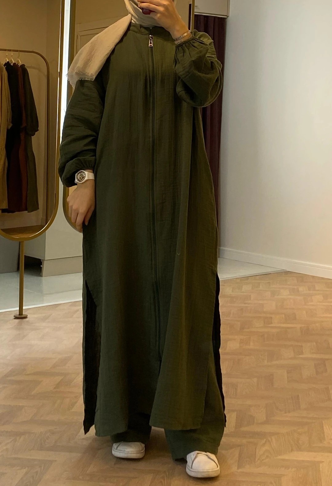 Hira Müslin Takım - Haki