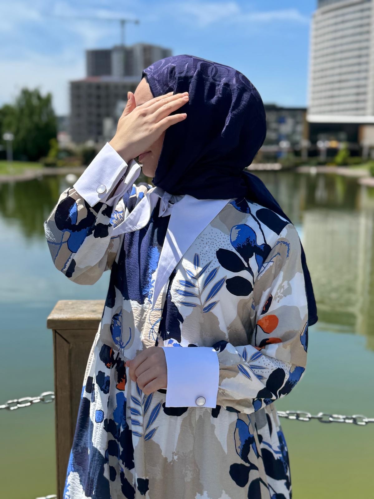 Modal Desenli Elbise