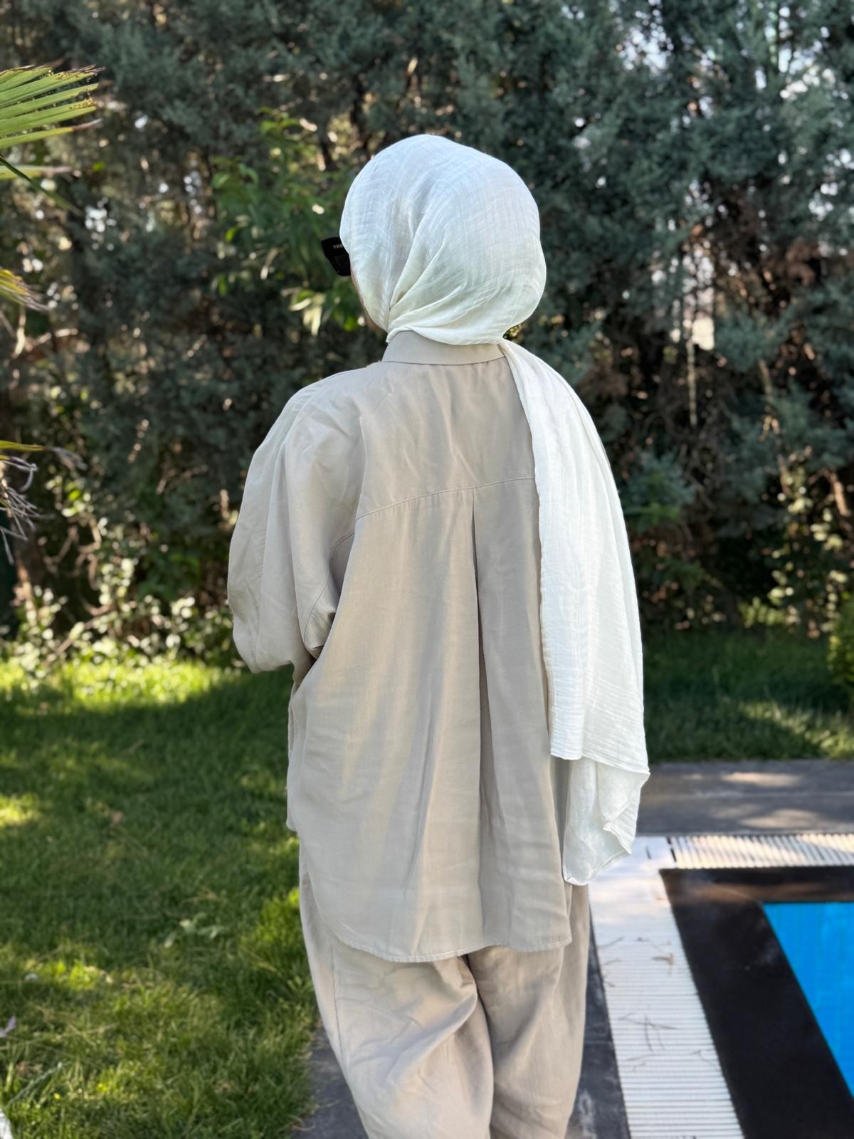 Modal Şalvar Takım - Taş