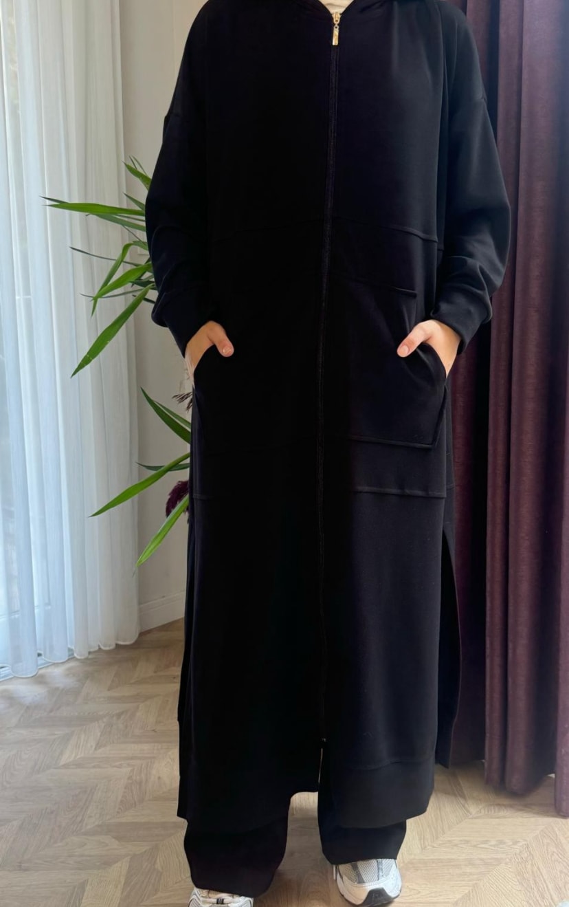 Farah Kapüşonlu Eşofman Takım (Oyhso-Modal Kumaş) - Siyah