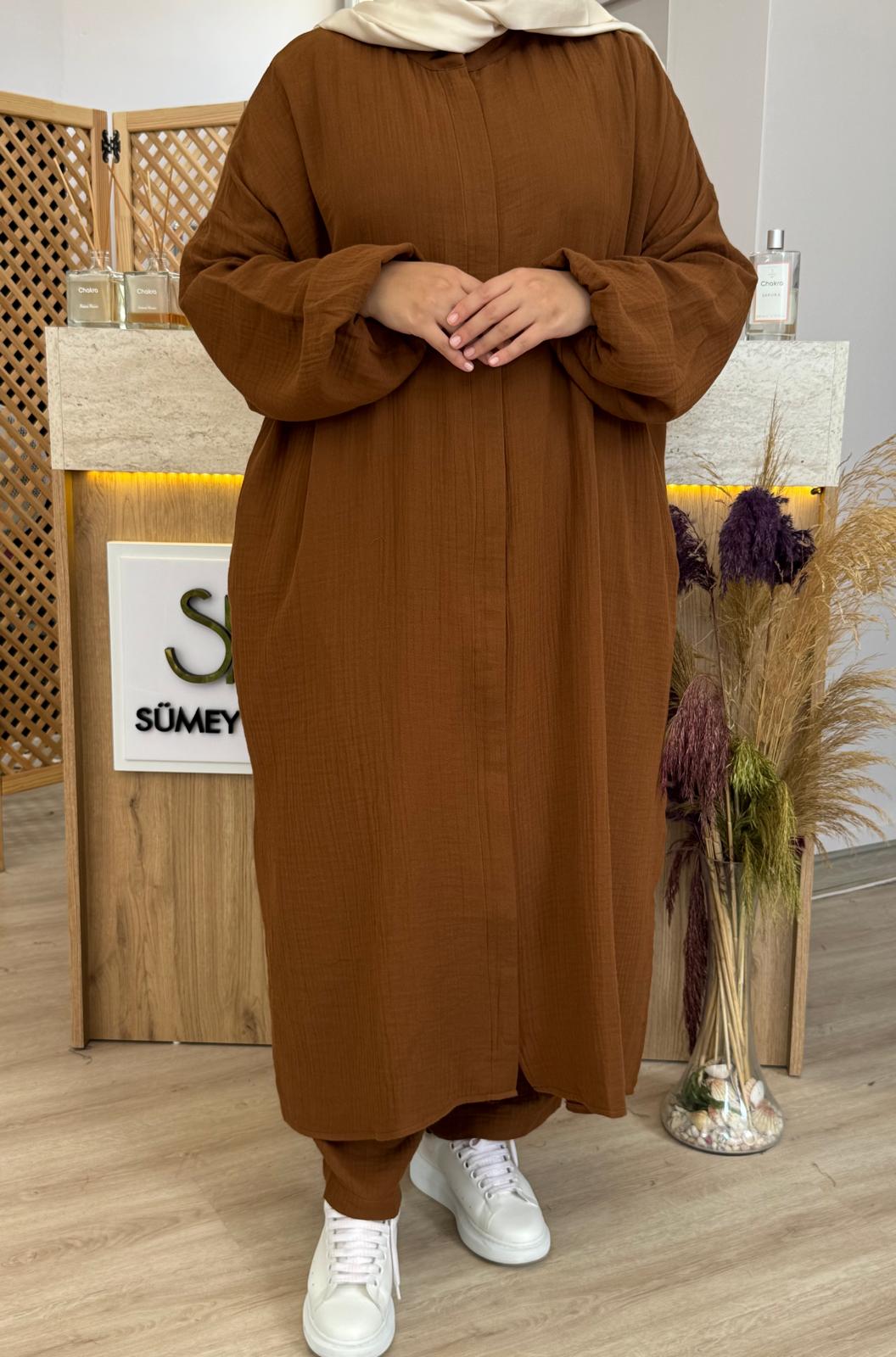 Mina Müslin Takım - Kahve