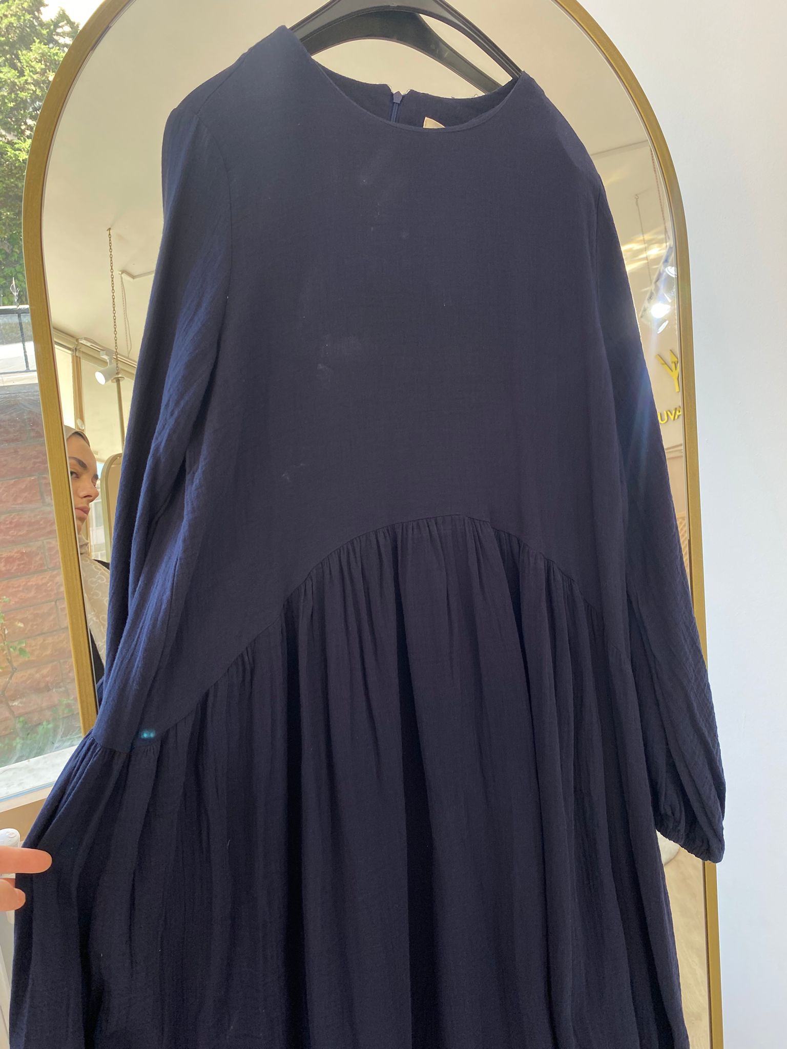 Nisa Elbise Lacivert(Outlet)
