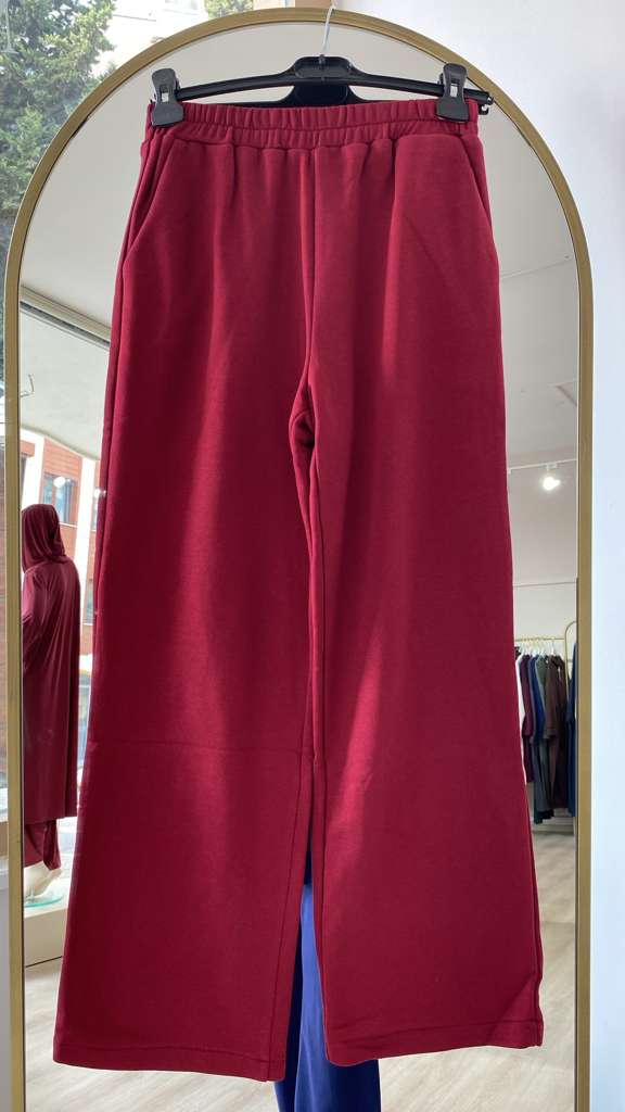 3 İplik Eşofman Altı Bordo (Outlet)