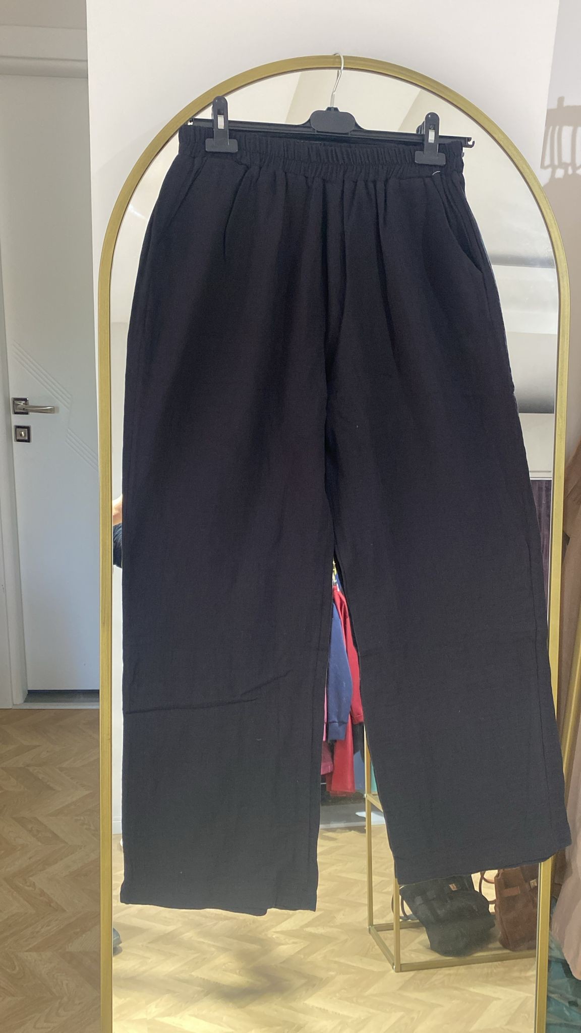 Hira Müslin Pantolon Siyah (Outlet Ürün)
