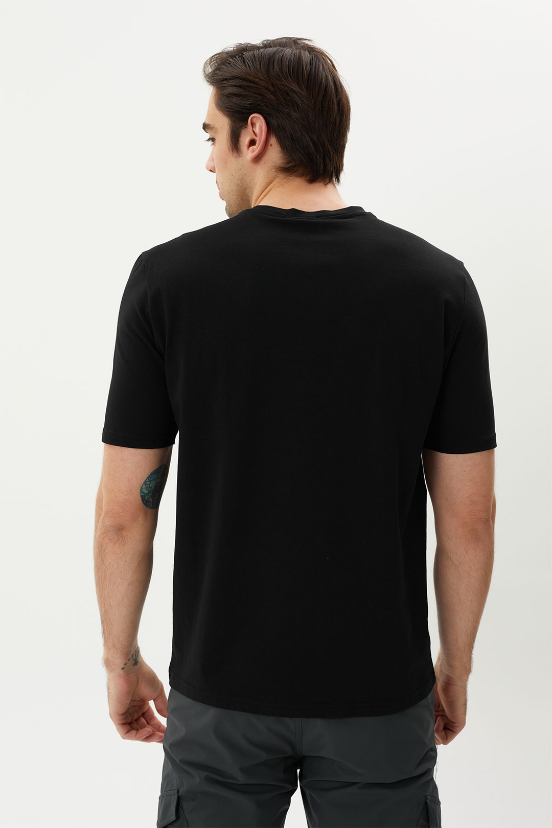 EXUMA ERKEK BASKILI T-SHIRT 1412063 - 010-BLACK