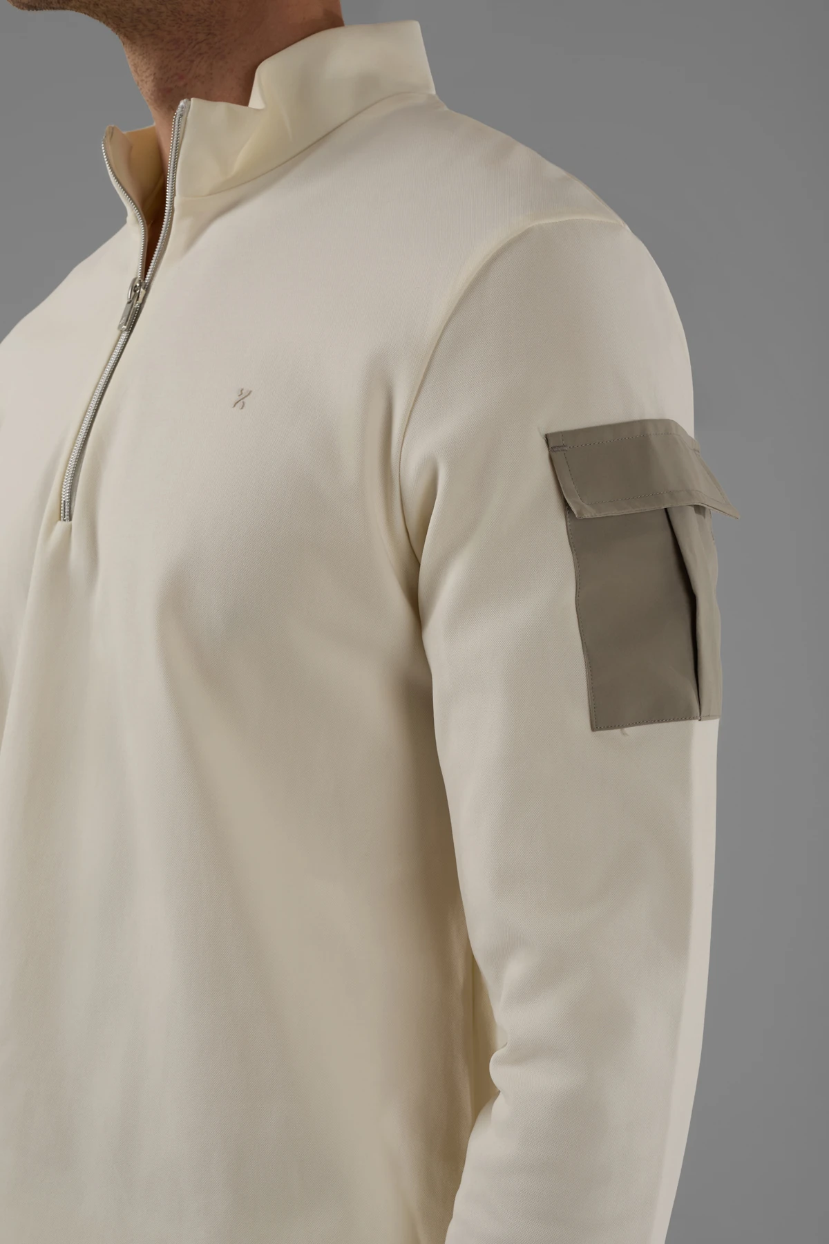 EXUMA ERKEK KAYIKÇI YAKA SWEATSHIRT 2519009 - OFF WHITE