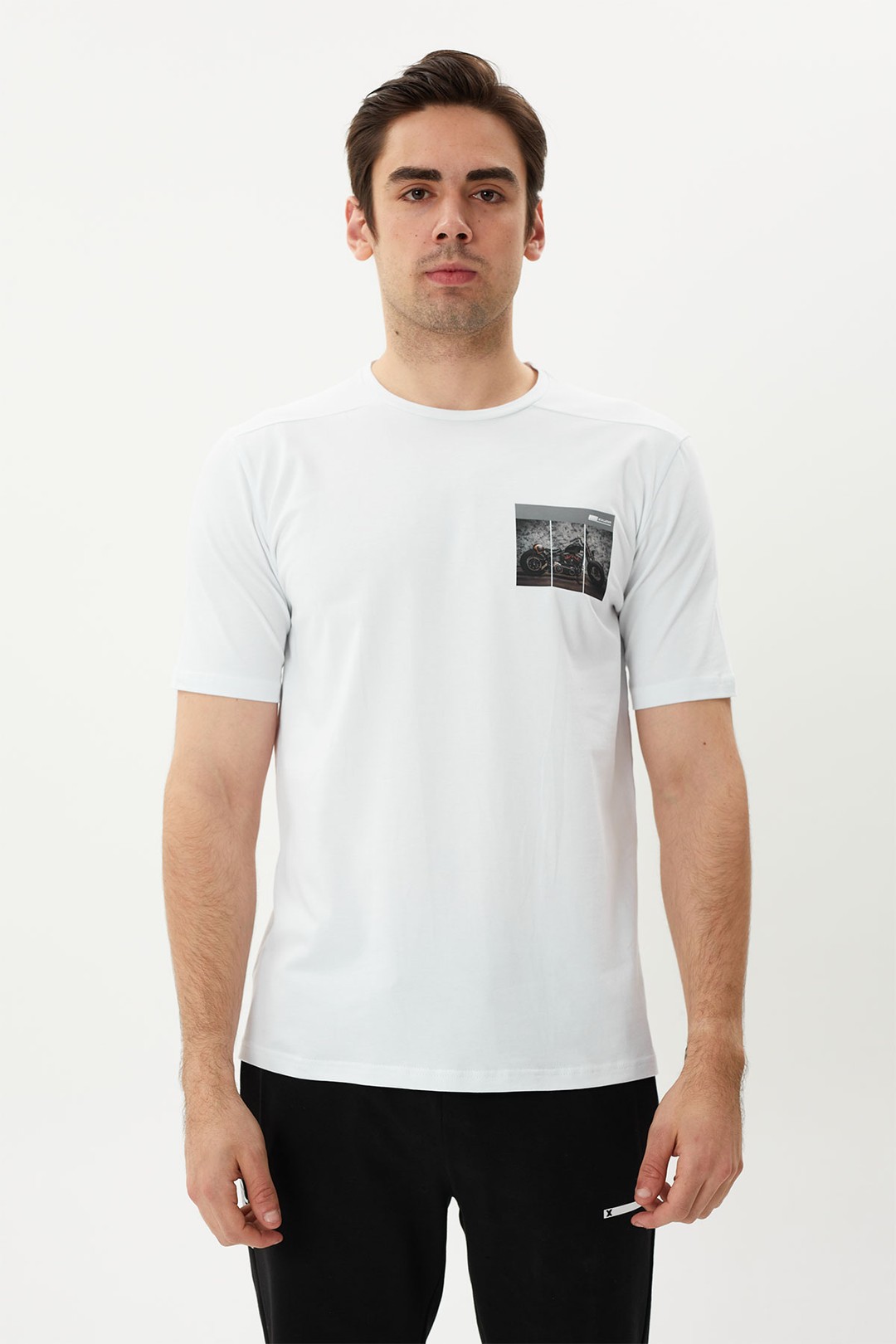 EXUMA ERKEK BASKILI T-SHIRT 1412072 - WHITE