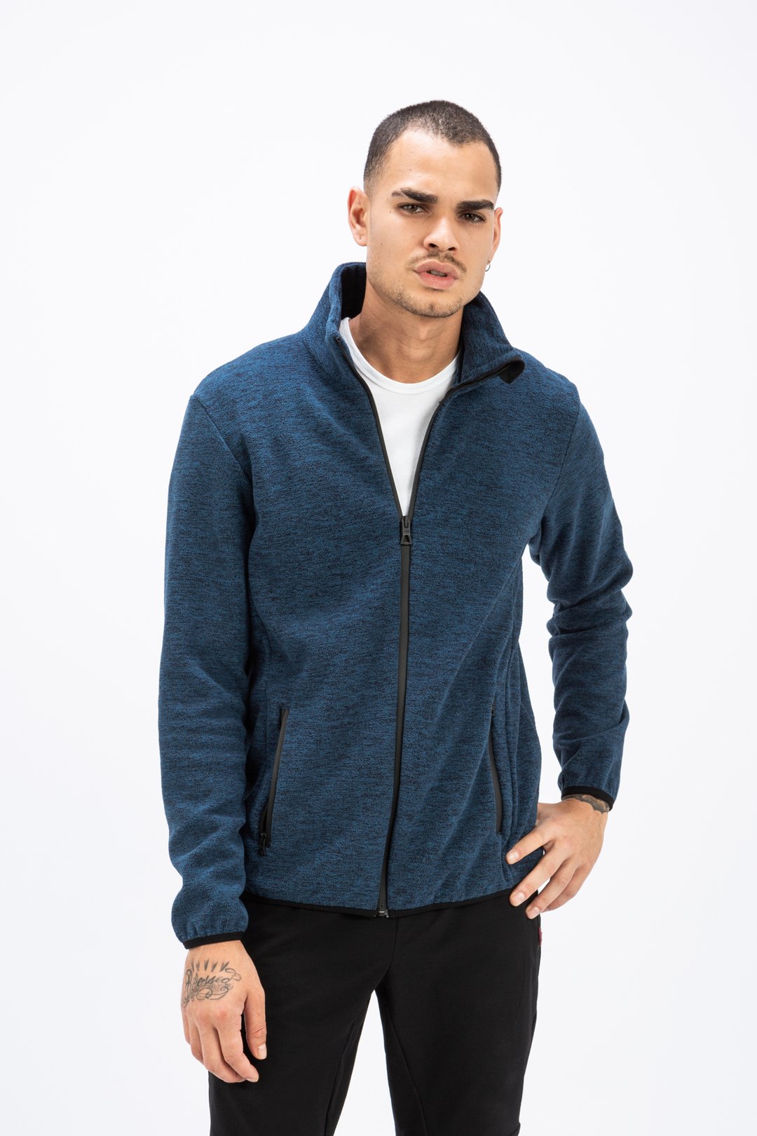 EXUMA ERKEK TAM FERMUARLI POLAR 2112126 - NAVY