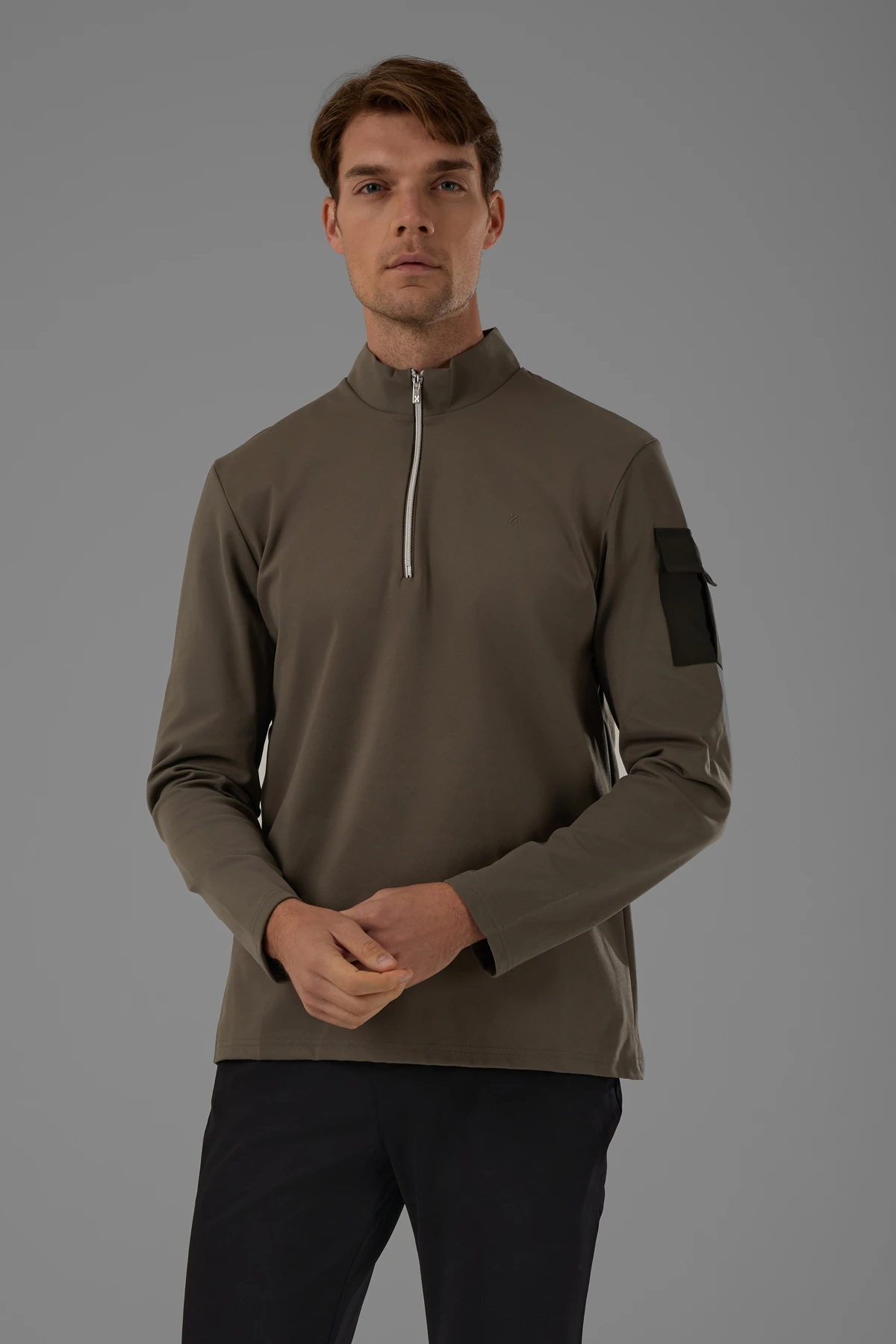 EXUMA ERKEK KAYIKÇI YAKA SWEATSHIRT 2519009 - Yeşil