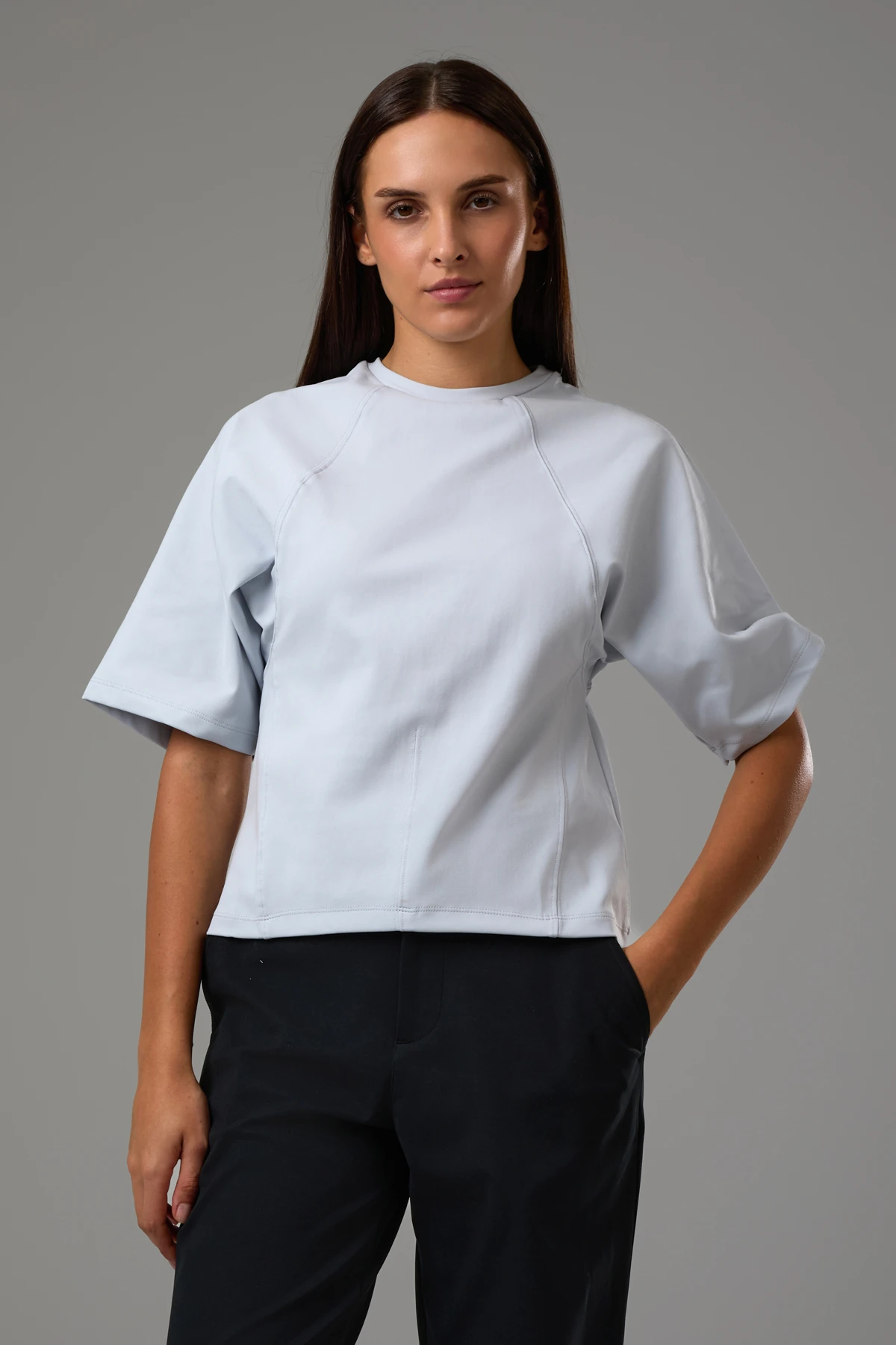 EXUMA KADIN T-SHIRT 2522159 - Buz Mavisi