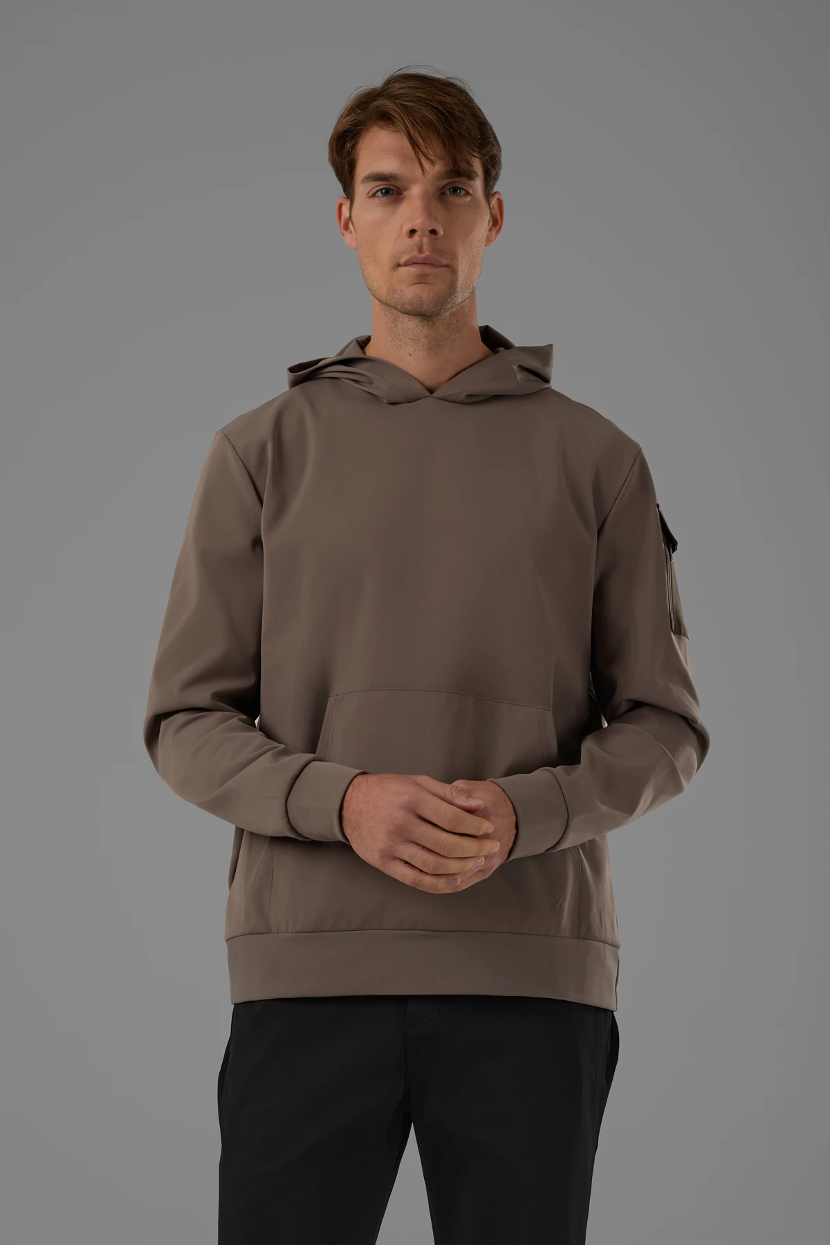 EXUMA ERKEK KAPÜŞONLU SWEATSHIRT 2519007 - VIZON