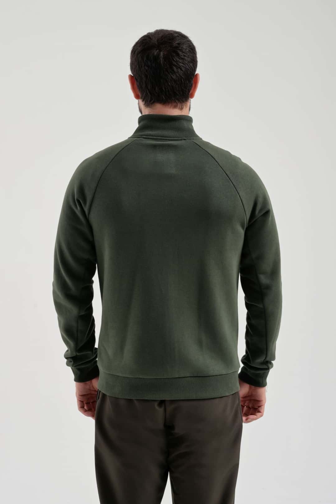 EXUMA ERKEK TAM FERMUARLI SWEATSHIRT 2419002 - Haki