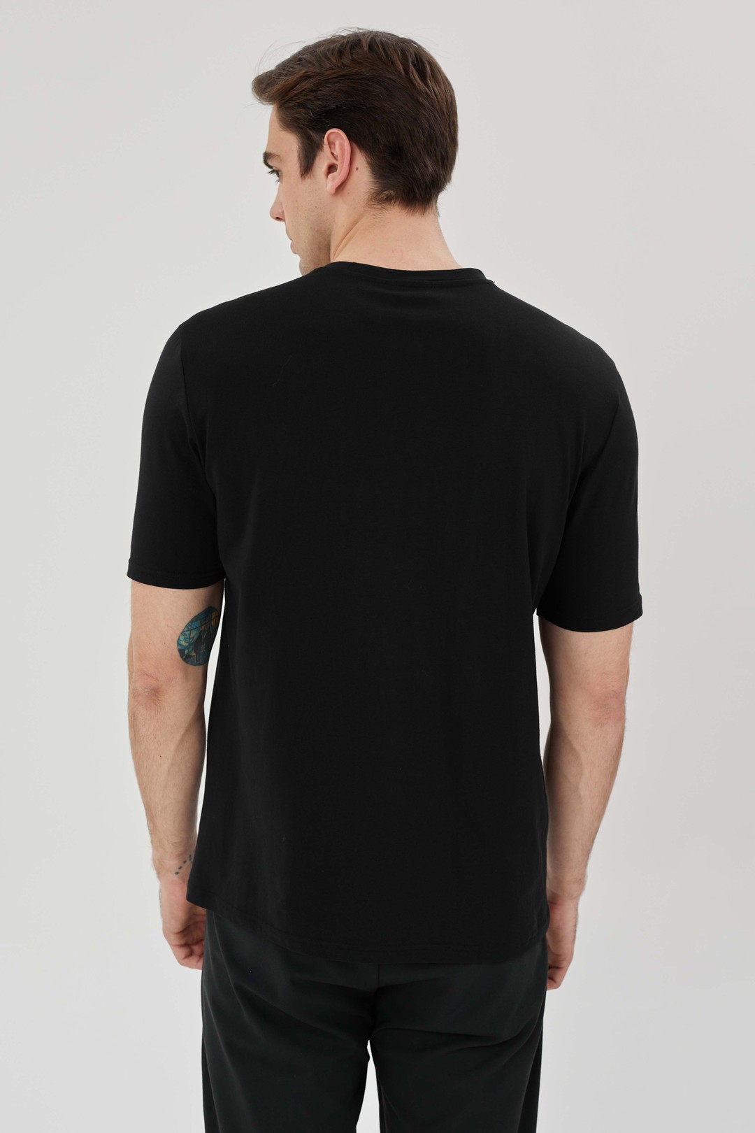 EXUMA ERKEK BASKILI T-SHIRT 1412072 - 010-BLACK