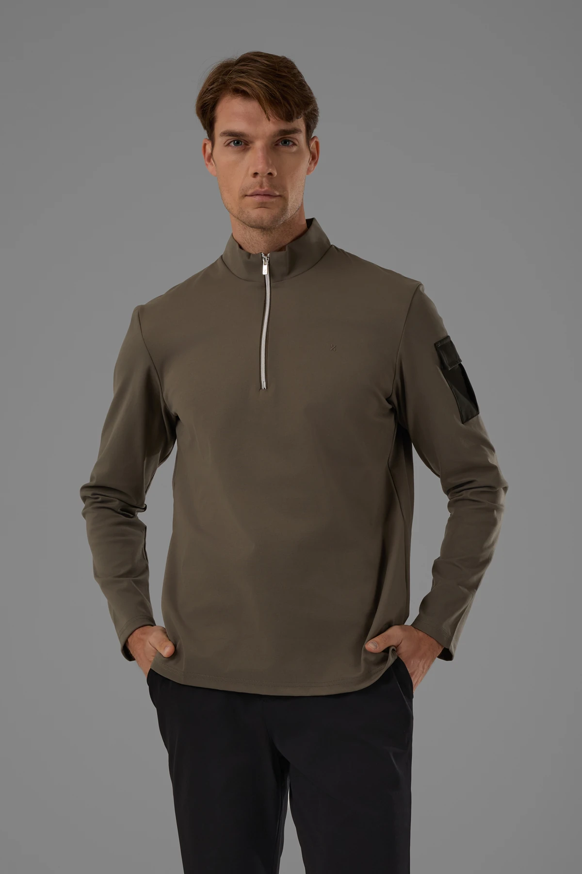 EXUMA ERKEK KAYIKÇI YAKA SWEATSHIRT 2519009 - Yeşil