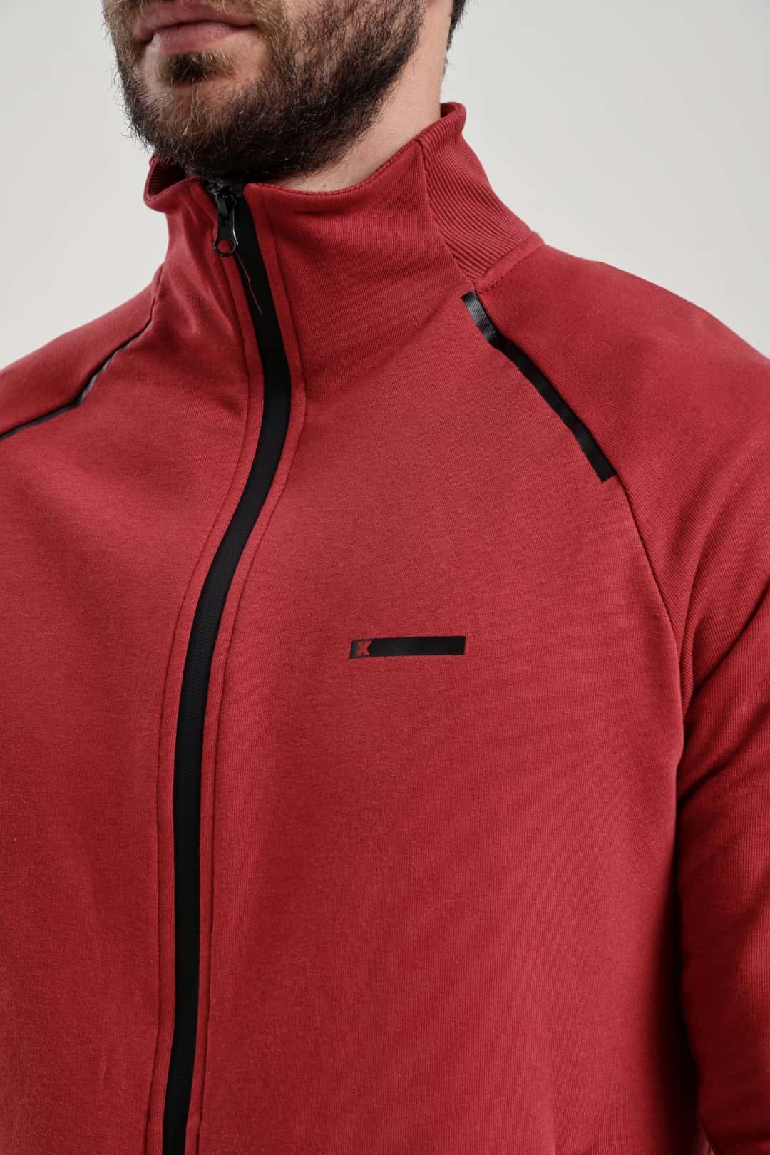EXUMA ERKEK TAM FERMUARLI SWEATSHIRT 2419002 - 657-RED