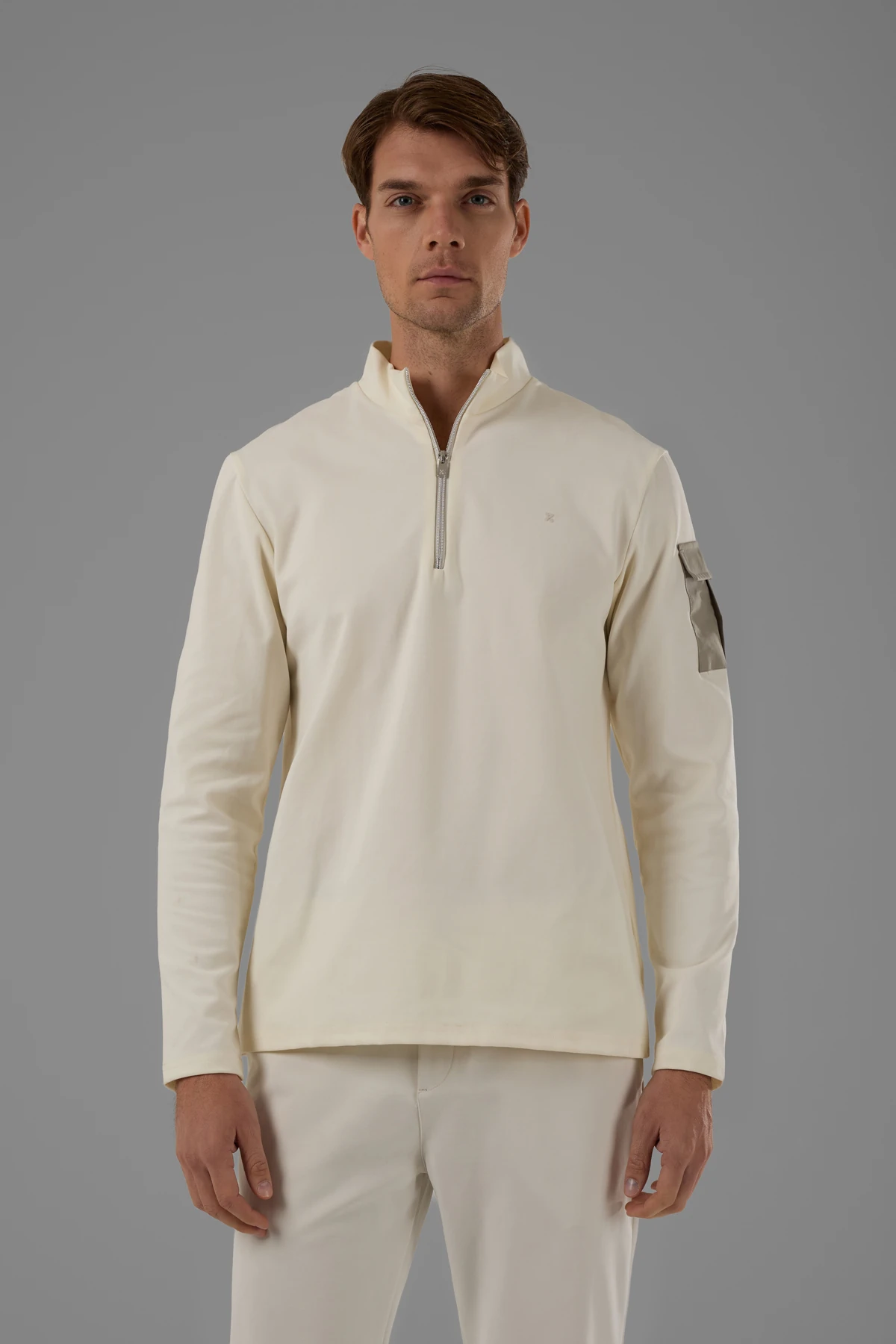 EXUMA ERKEK KAYIKÇI YAKA SWEATSHIRT 2519009 - OFF WHITE