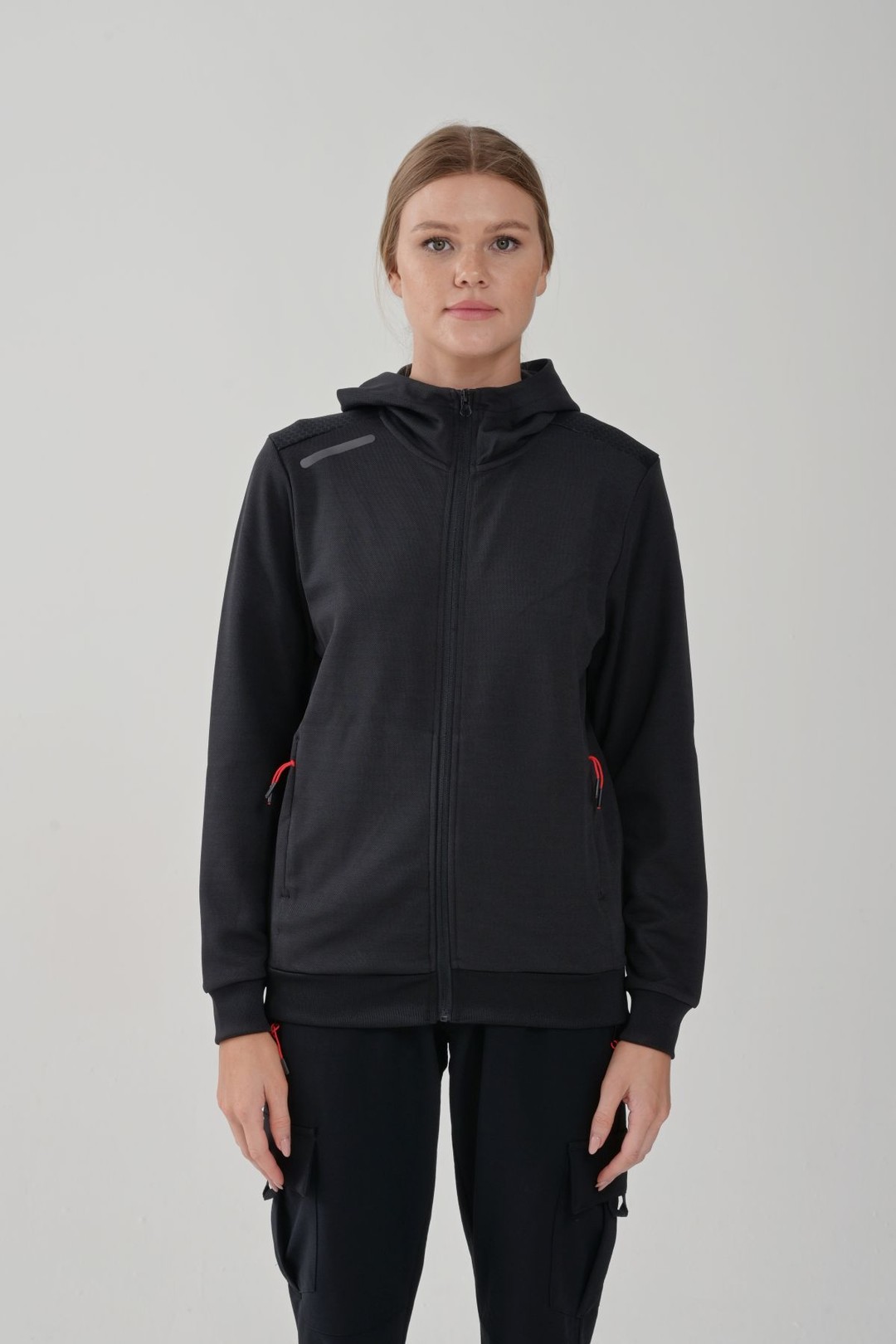 EXUMA KADIN SİYAH TAM FERMUARLI SWEAT 2222099 - 010-BLACK