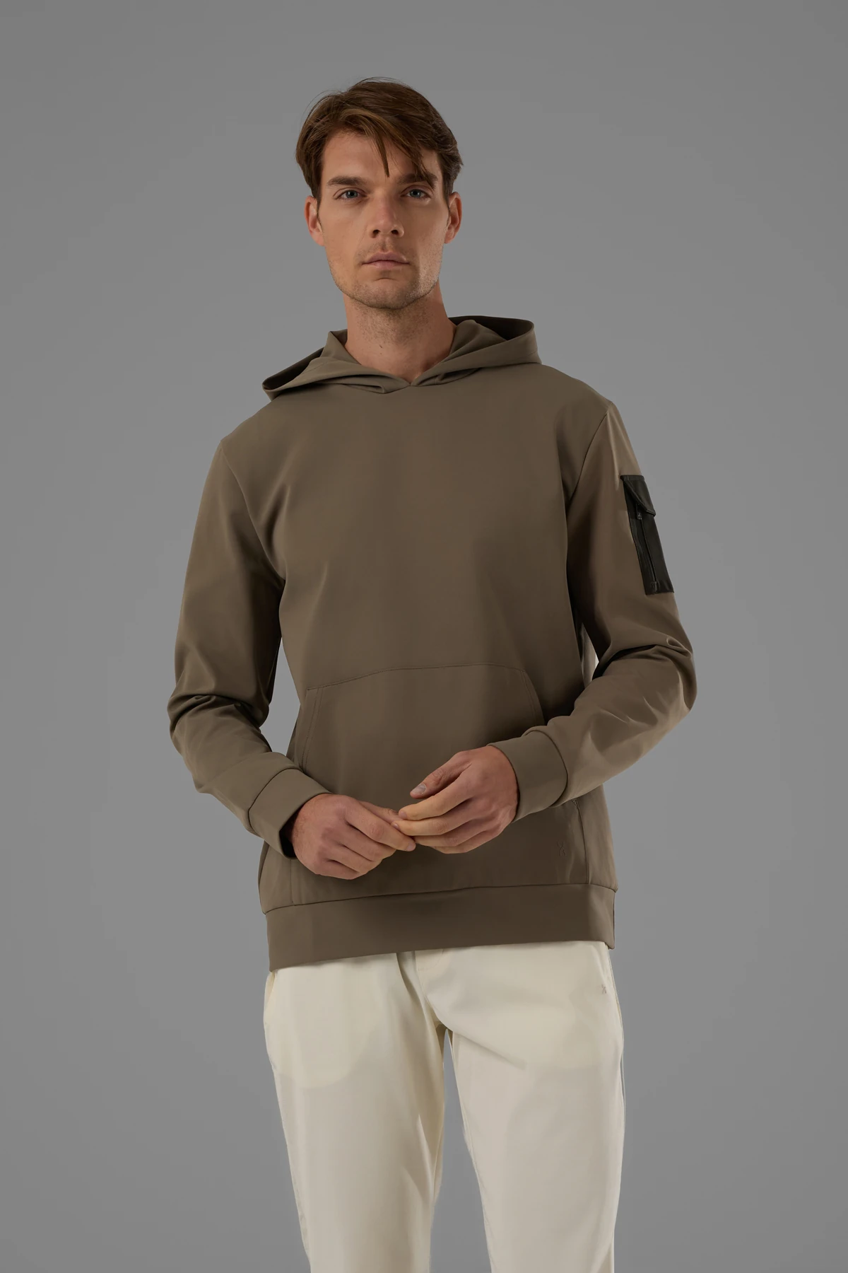 EXUMA ERKEK KAPÜŞONLU SWEATSHIRT 2519007 - Yeşil