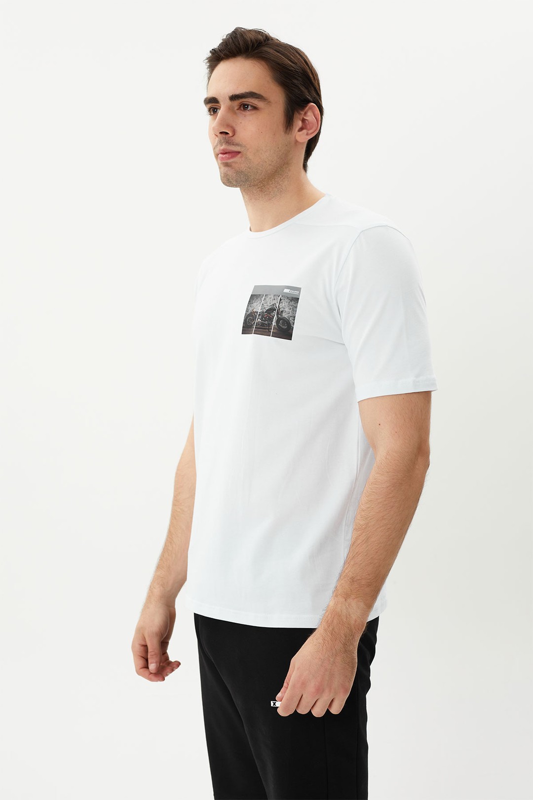 EXUMA ERKEK BASKILI T-SHIRT 1412072 - WHITE