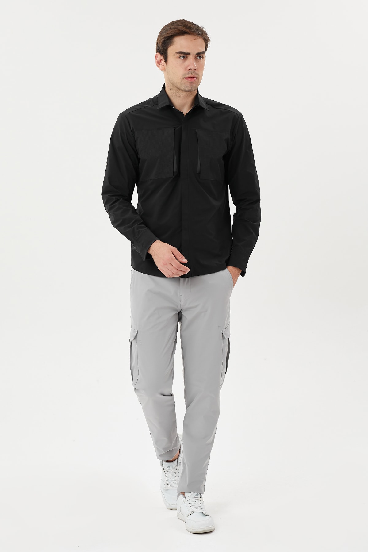 EXUMA UZUN KOLLU OUTDOOR GÖMLEK 1417018 - 010-BLACK