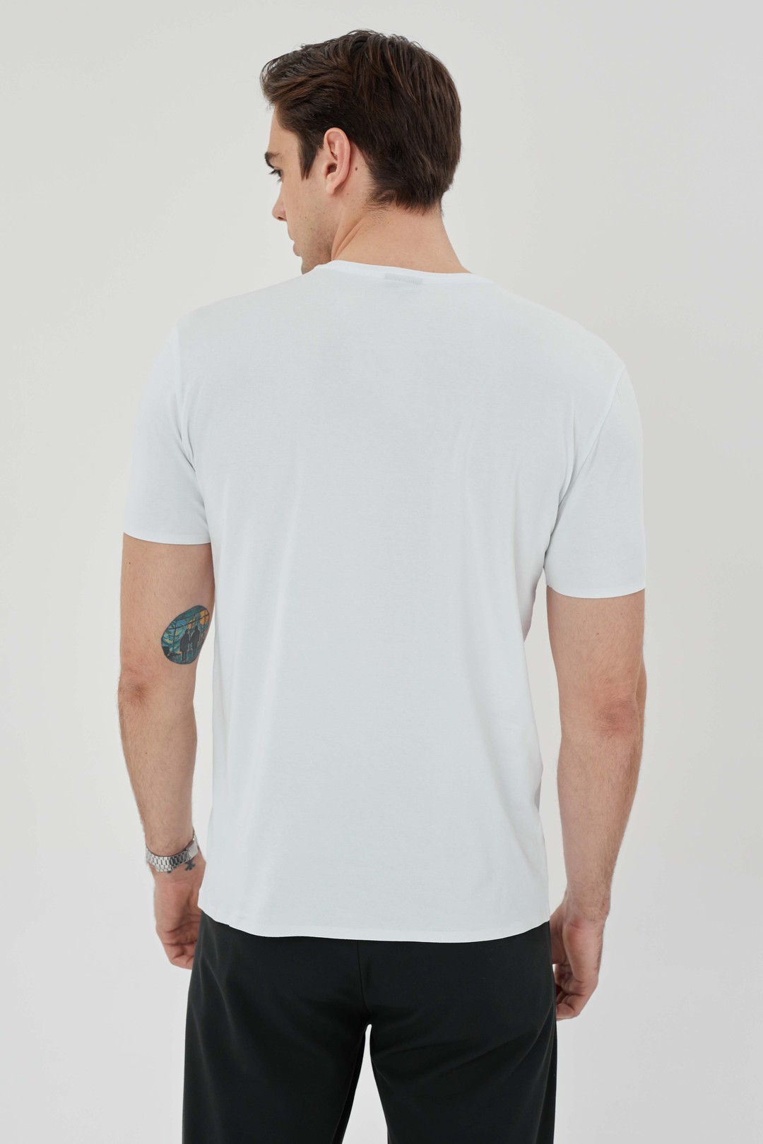 EXUMA ERKEK BASKILI T-SHIRT 1412063 - WHITE