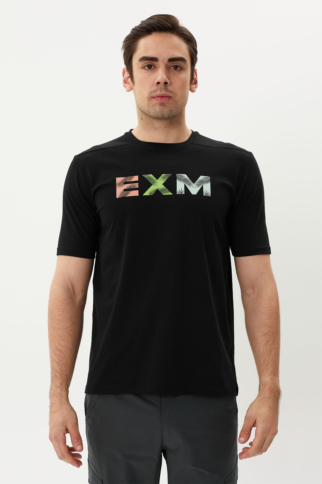 EXUMA ERKEK BASKILI T-SHIRT 1412063 - 010-BLACK