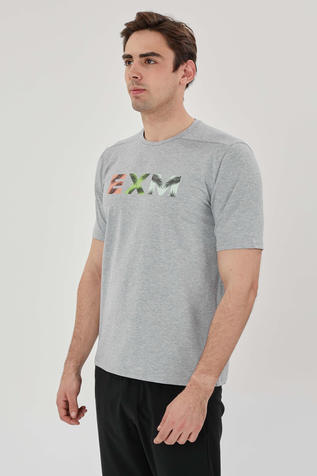 EXUMA ERKEK BASKILI T-SHIRT 1412063 - GREY