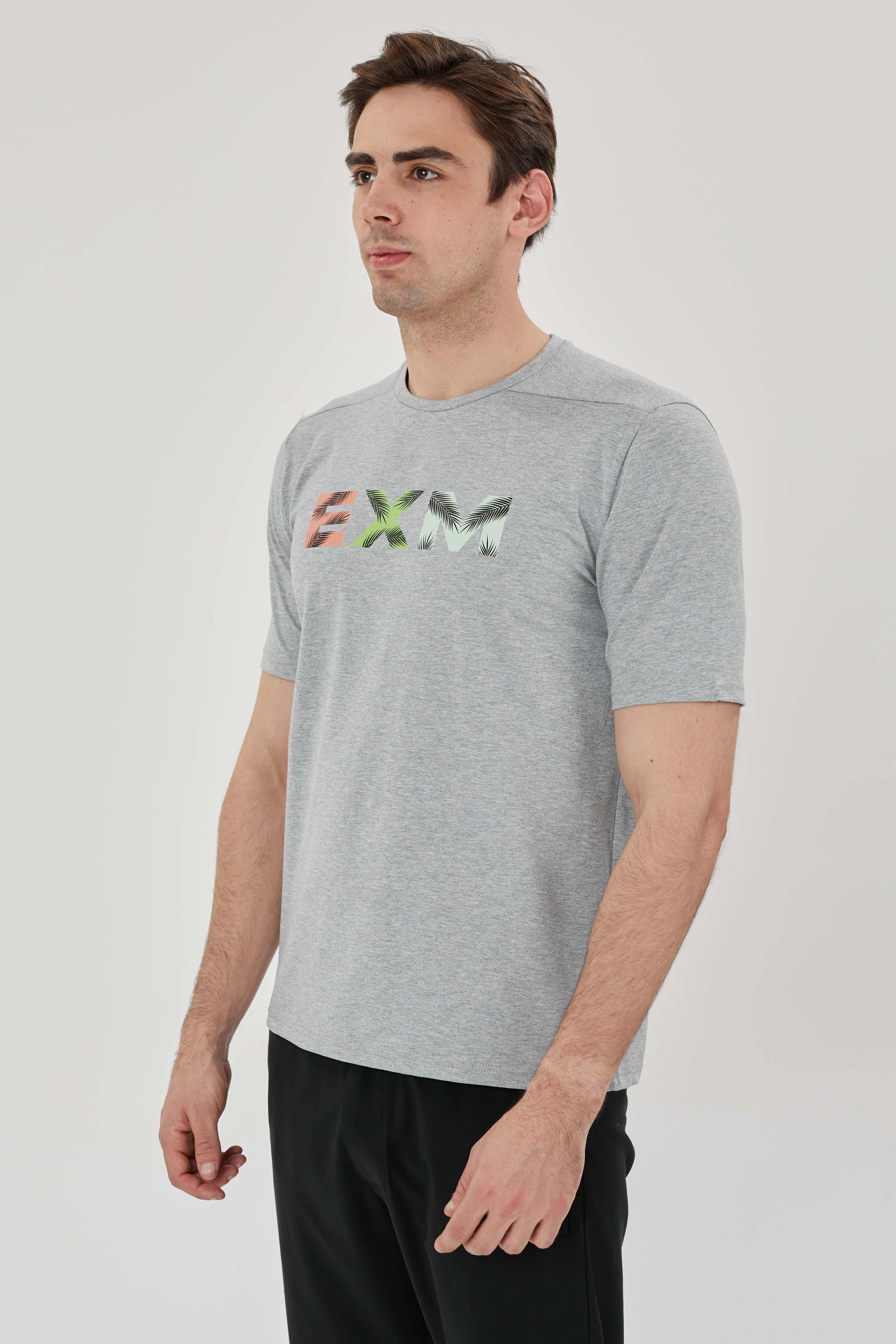 EXUMA ERKEK BASKILI T-SHIRT 1412063 - GREY