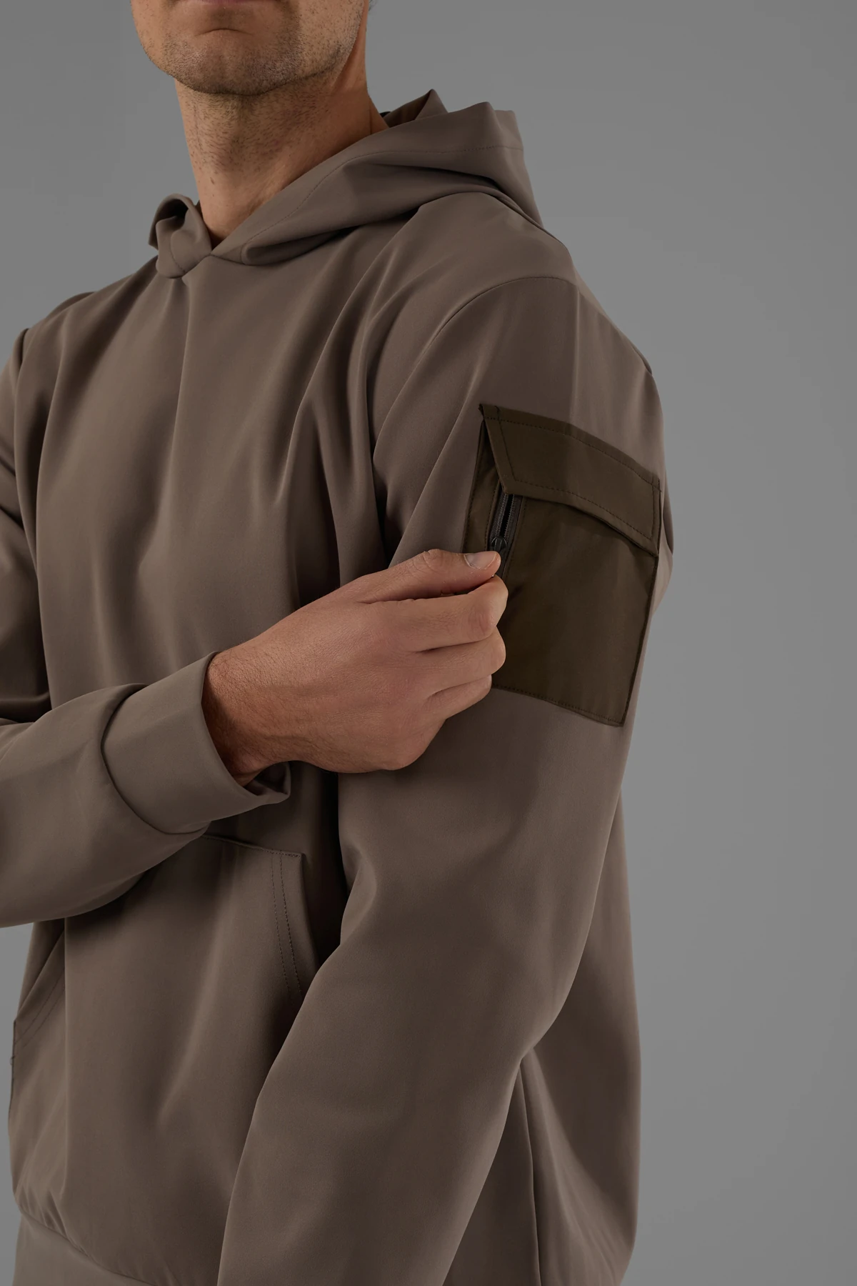 EXUMA ERKEK KAPÜŞONLU SWEATSHIRT 2519007 - VIZON