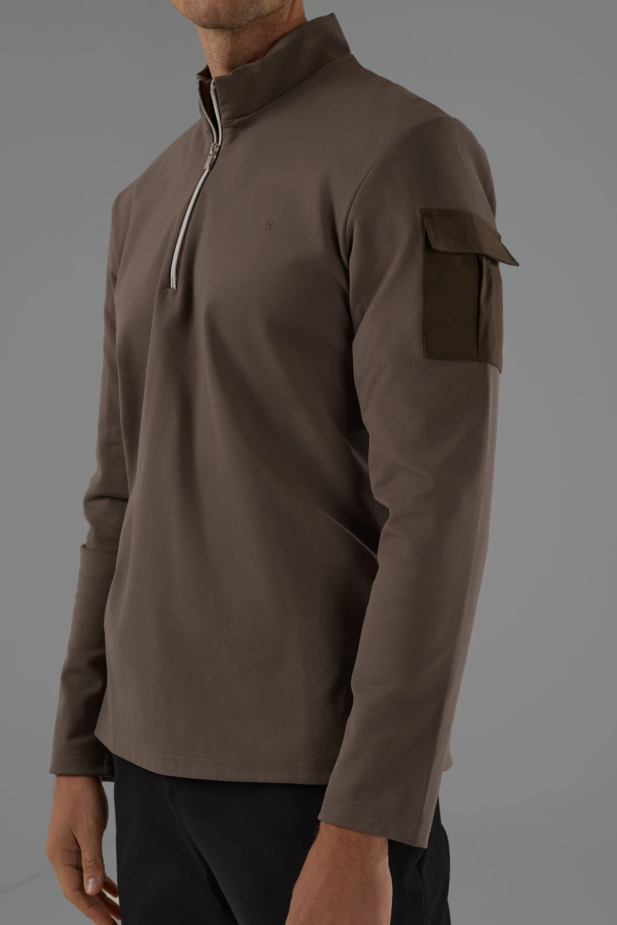 EXUMA ERKEK KAYIKÇI YAKA SWEATSHIRT 2519009 - VIZON