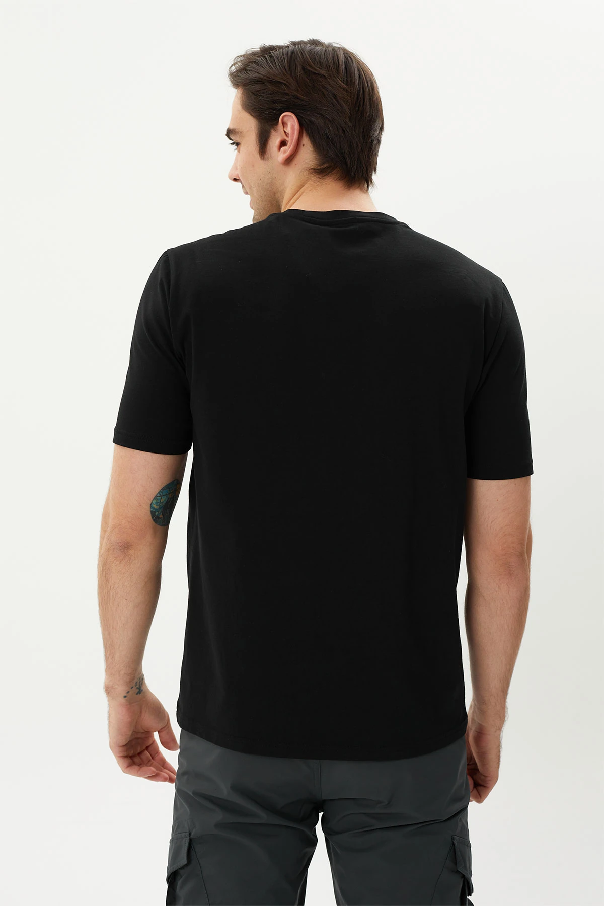 EXUMA ERKEK BASKILI T-SHIRT 1412049 - 010-BLACK