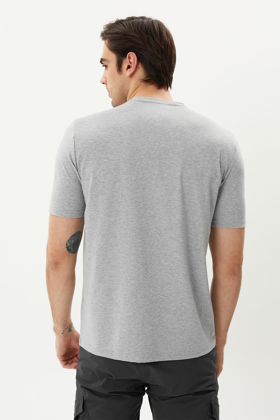 EXUMA ERKEK BASKILI T-SHIRT 1412044 - GREY