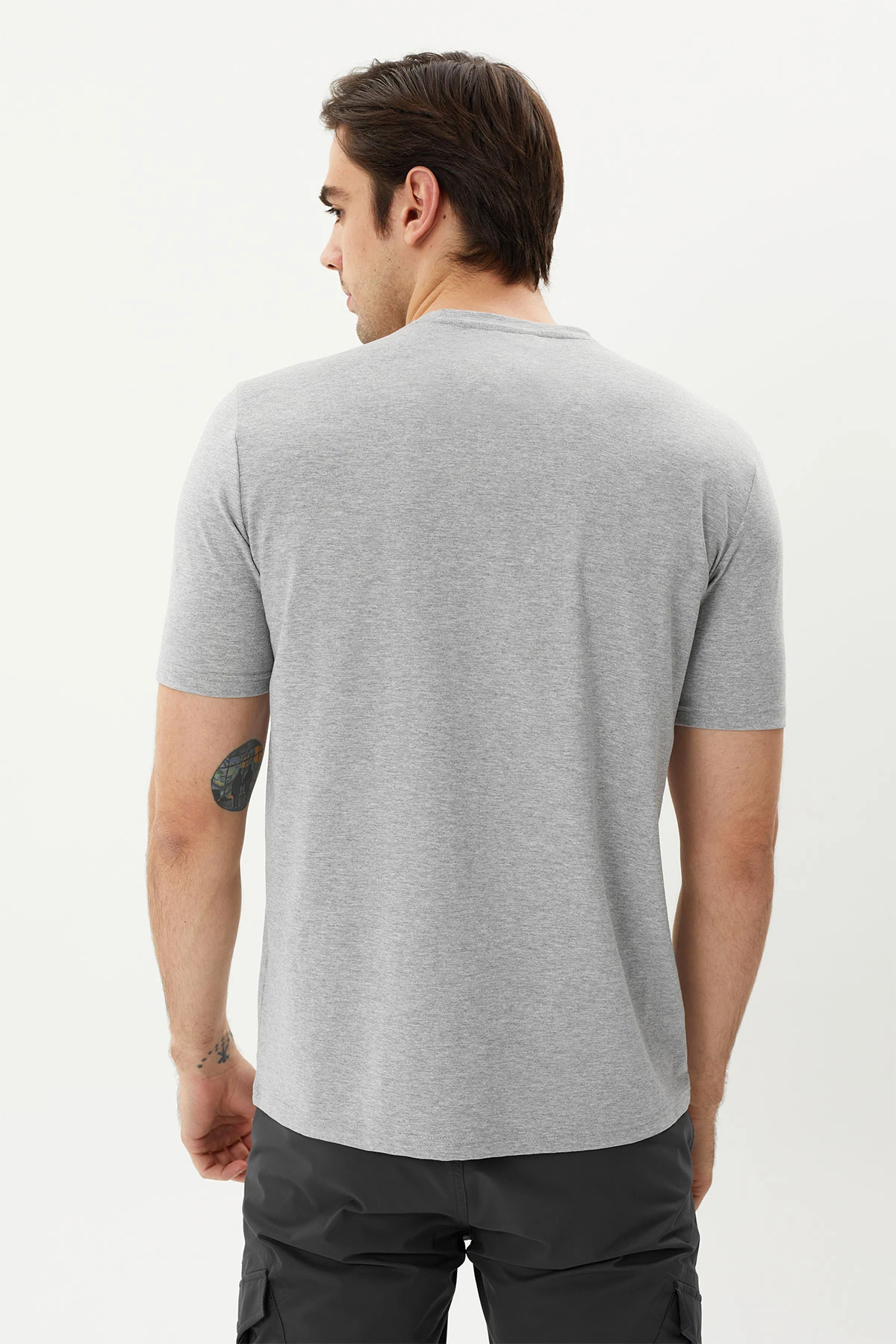 EXUMA ERKEK BASKILI T-SHIRT 1412044 - GREY