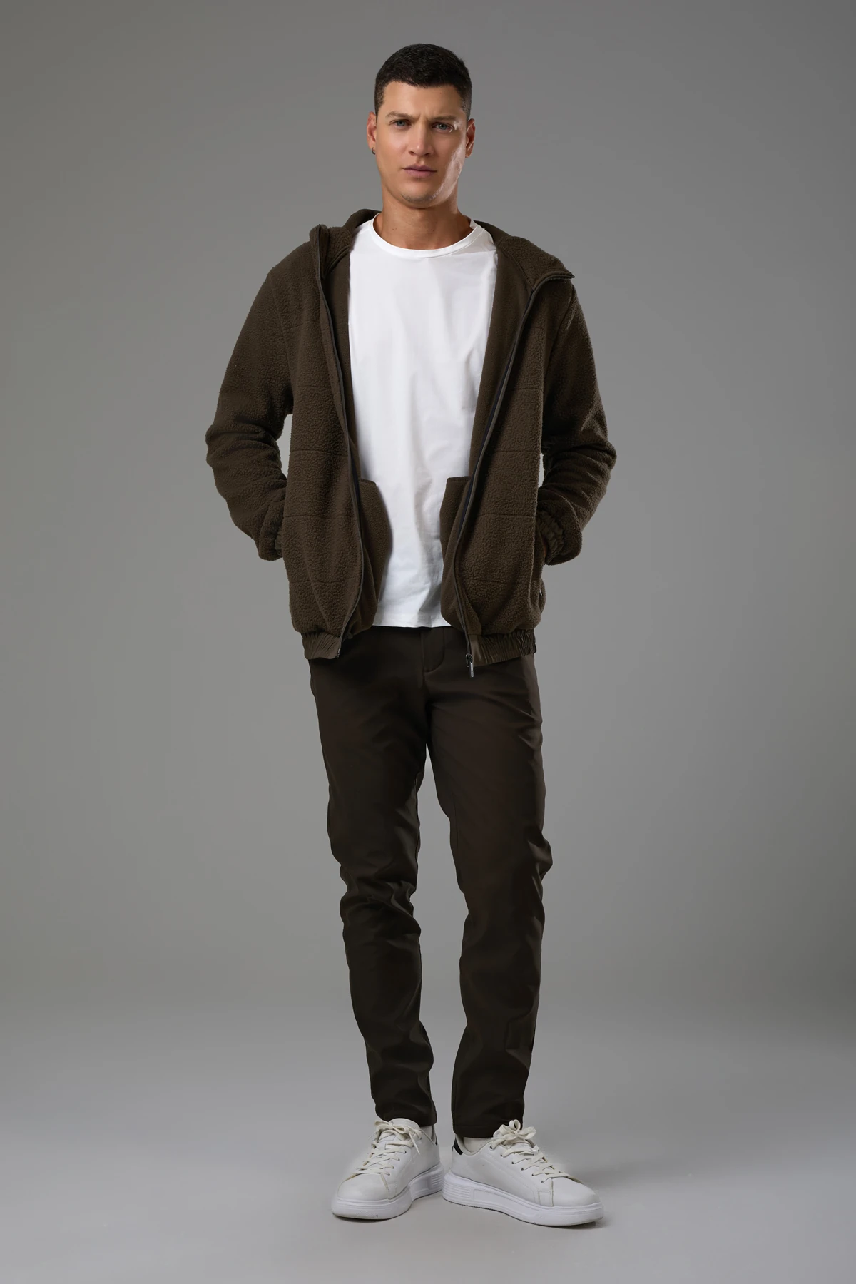 EXUMA ERKEK PELUŞ POLAR 2511199 - KAHVERENGİ