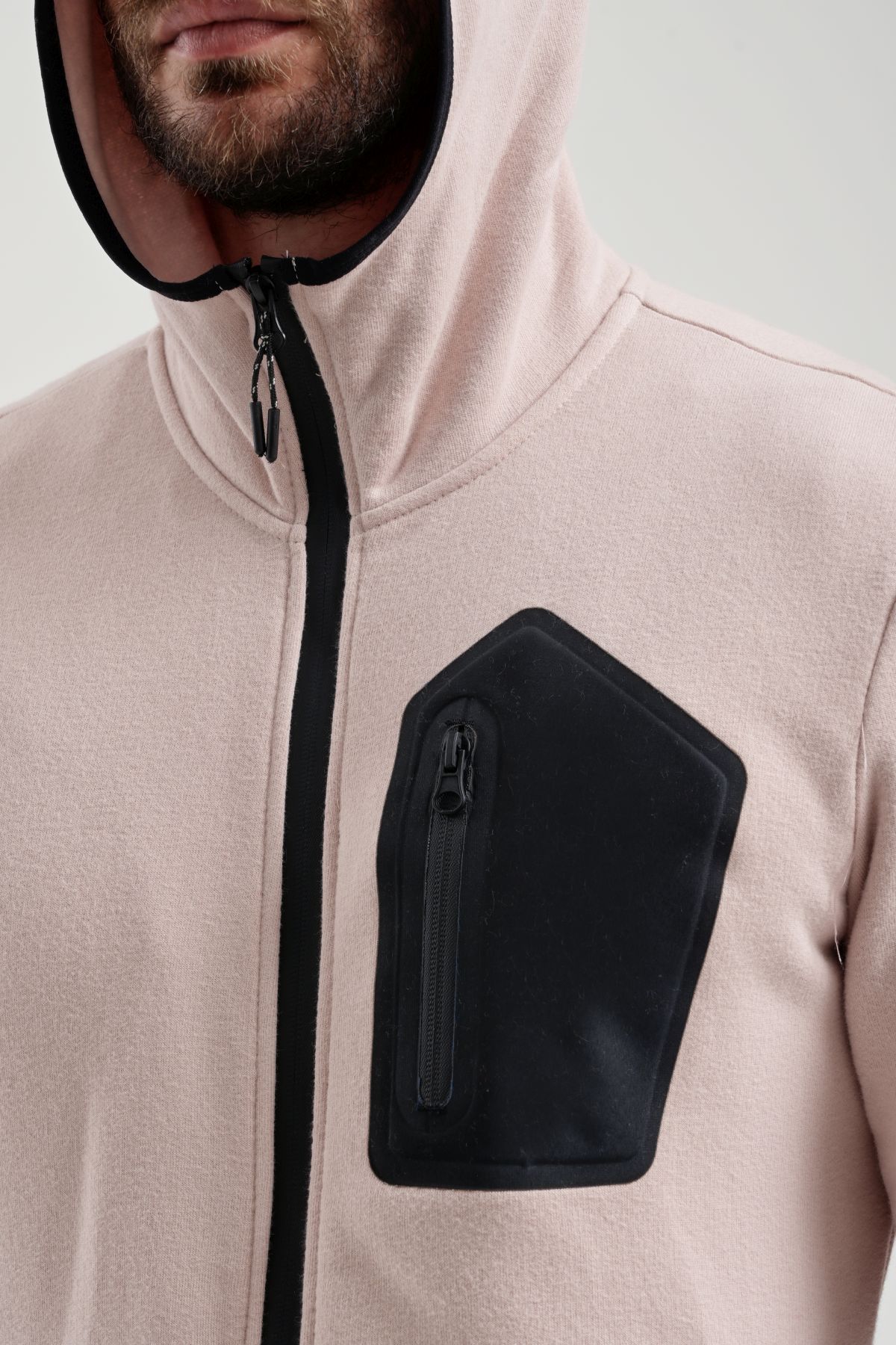 EXUMA ERKEK TAM FERMUARLI SWEATSHIRT 2312250 - POWDER