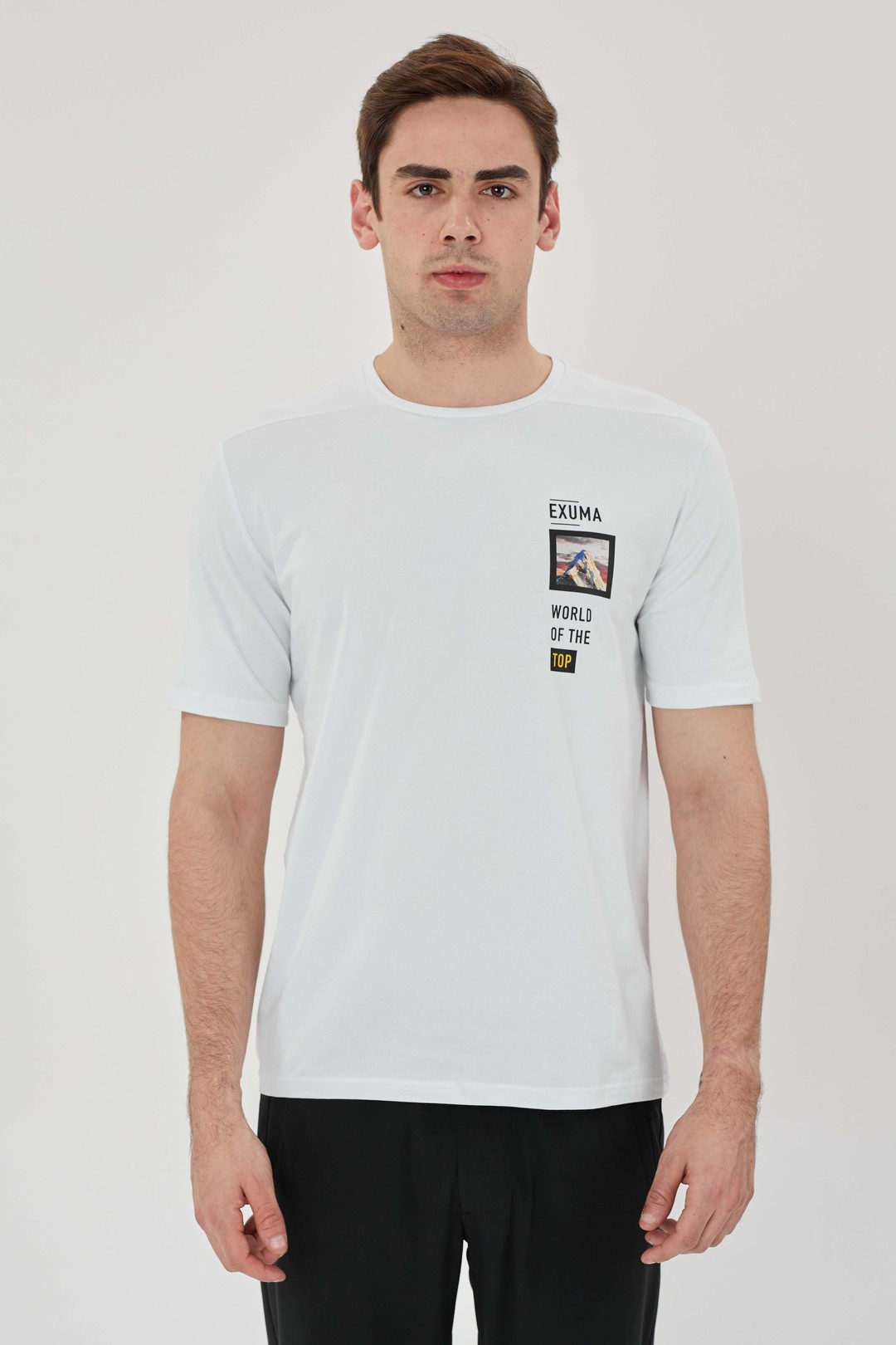 EXUMA ERKEK BASKILI T-SHIRT 1412049 - WHITE