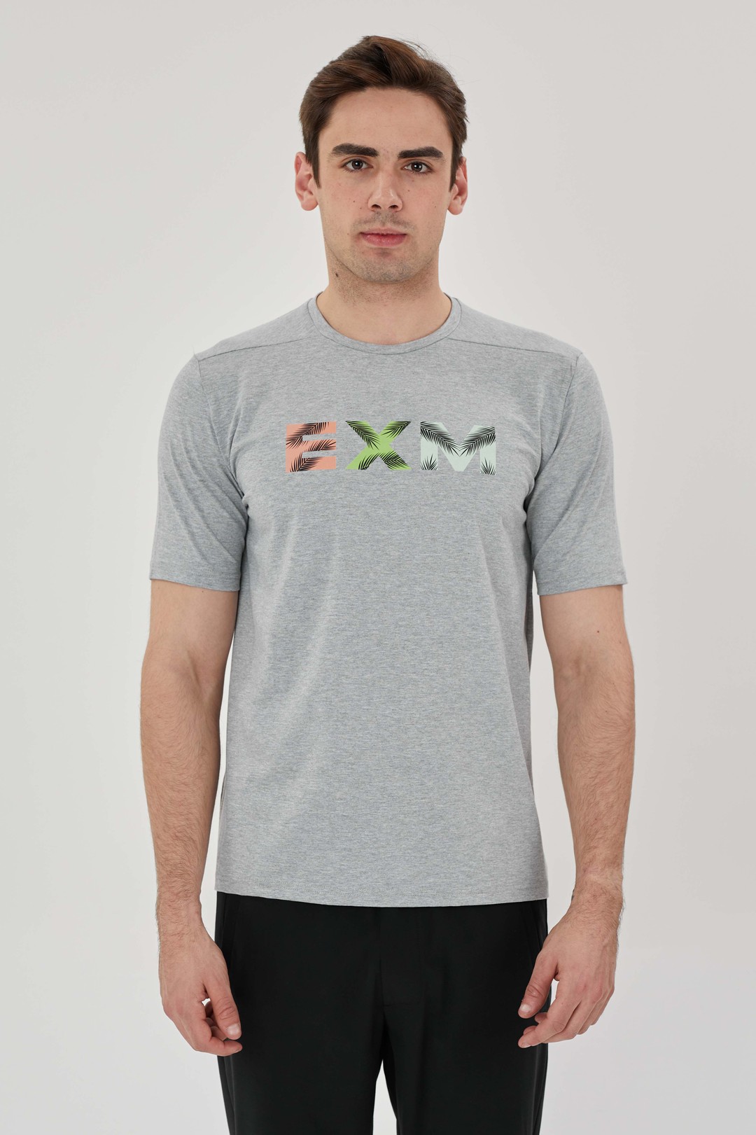 EXUMA ERKEK BASKILI T-SHIRT 1412063 - GREY