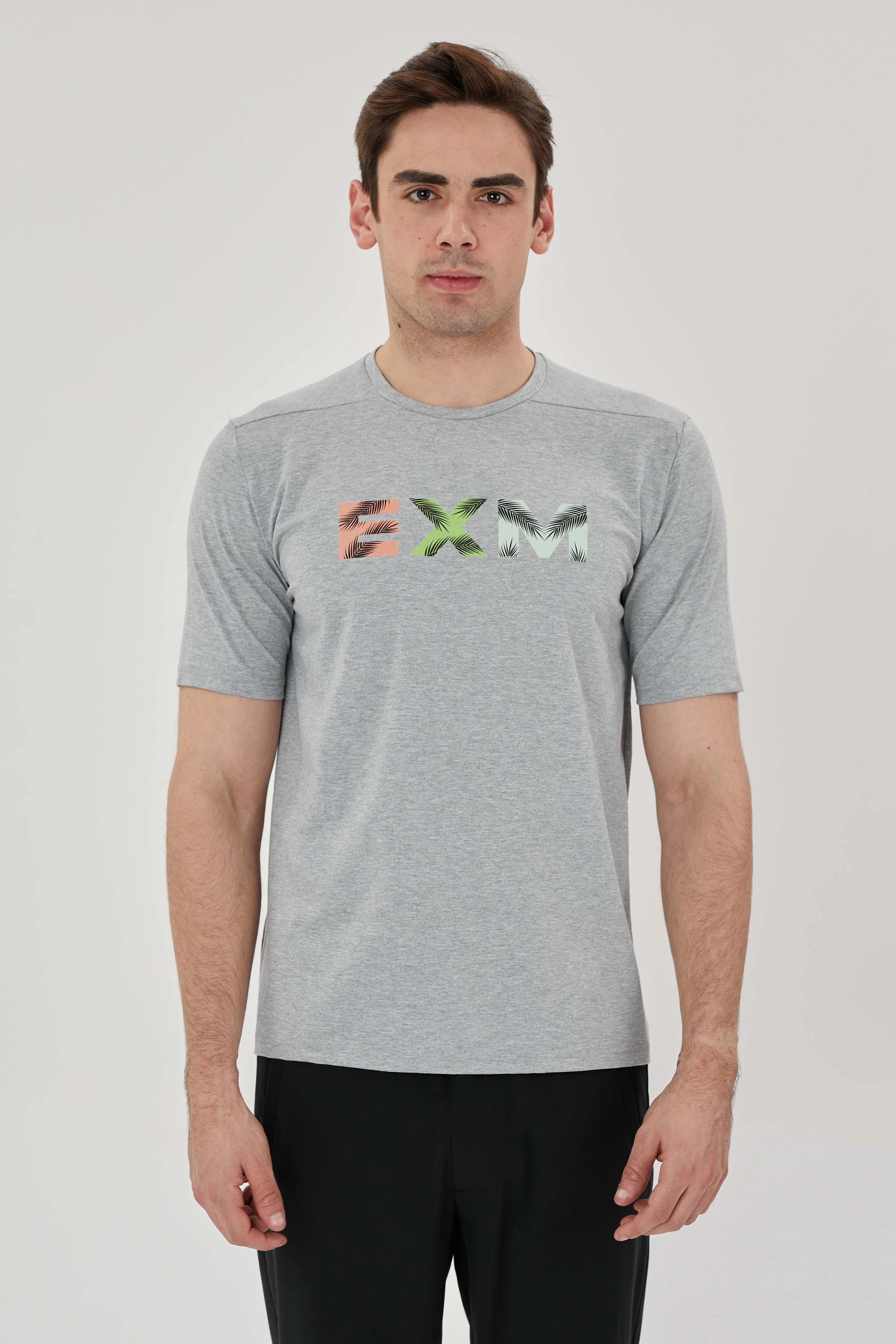 EXUMA ERKEK BASKILI T-SHIRT 1412063 - GREY