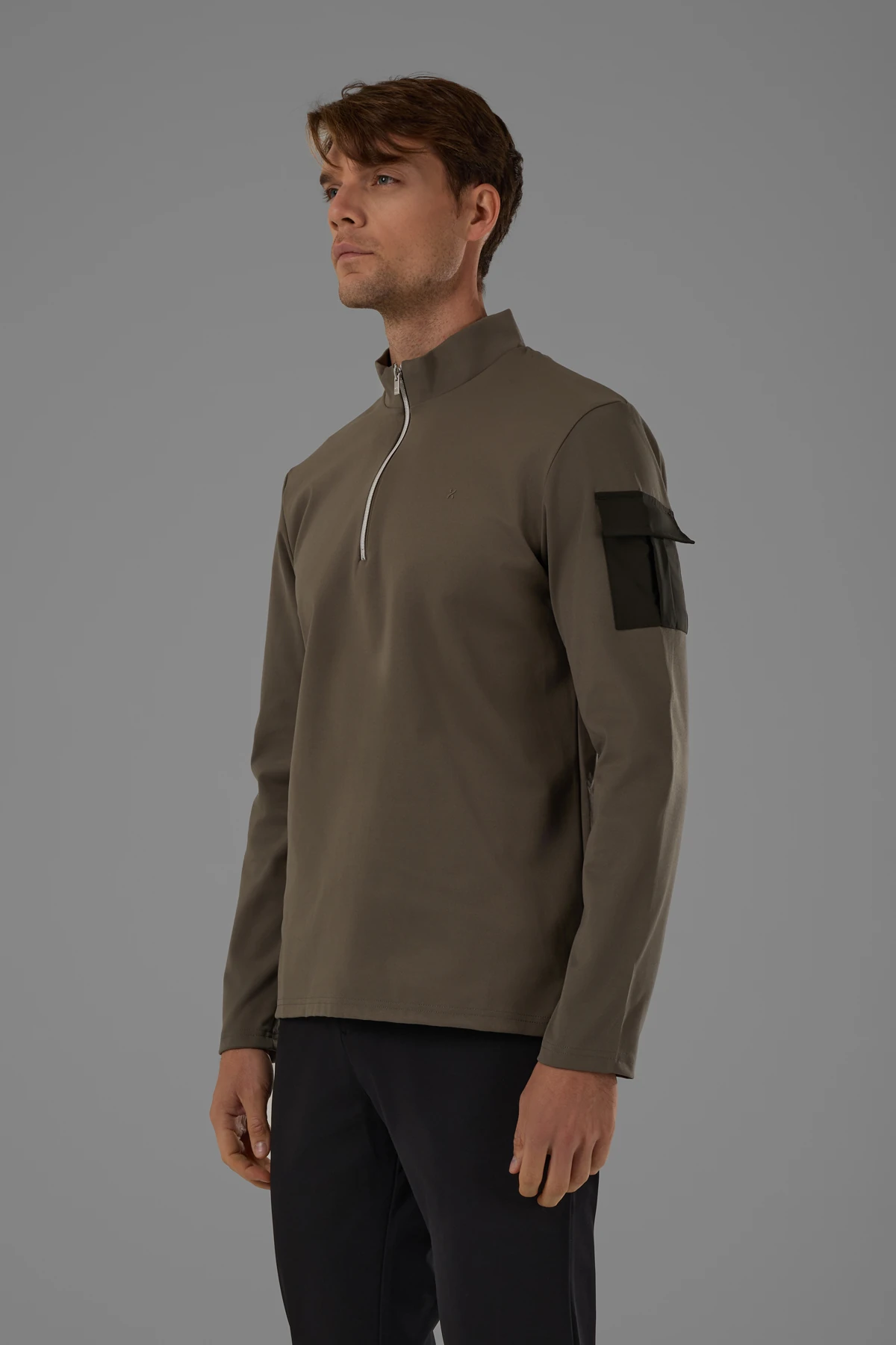 EXUMA ERKEK KAYIKÇI YAKA SWEATSHIRT 2519009 - Yeşil