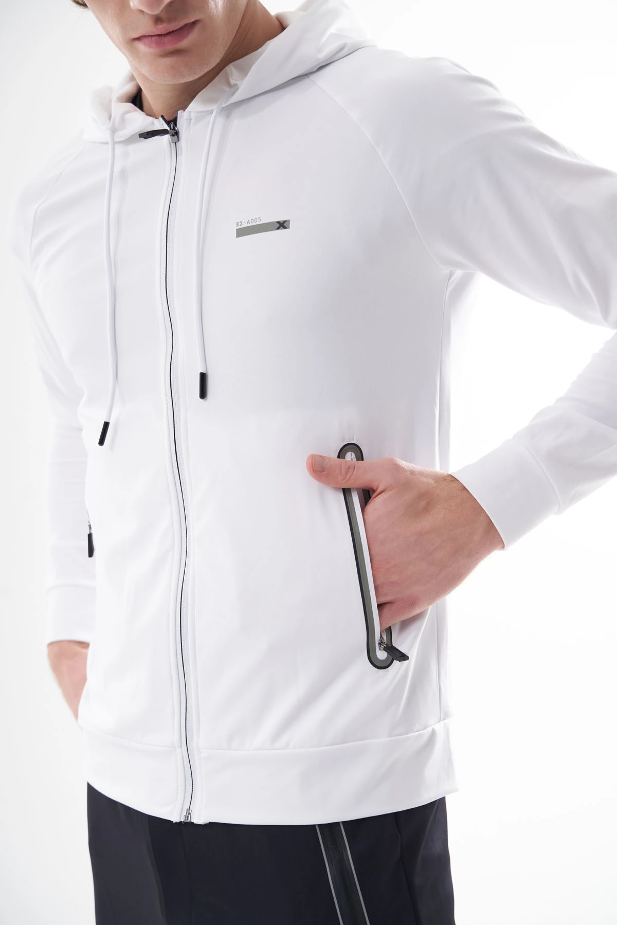 EXUMA ERKEK TAM FERMUARLI SWEATSHIRT 1312083 - WHITE