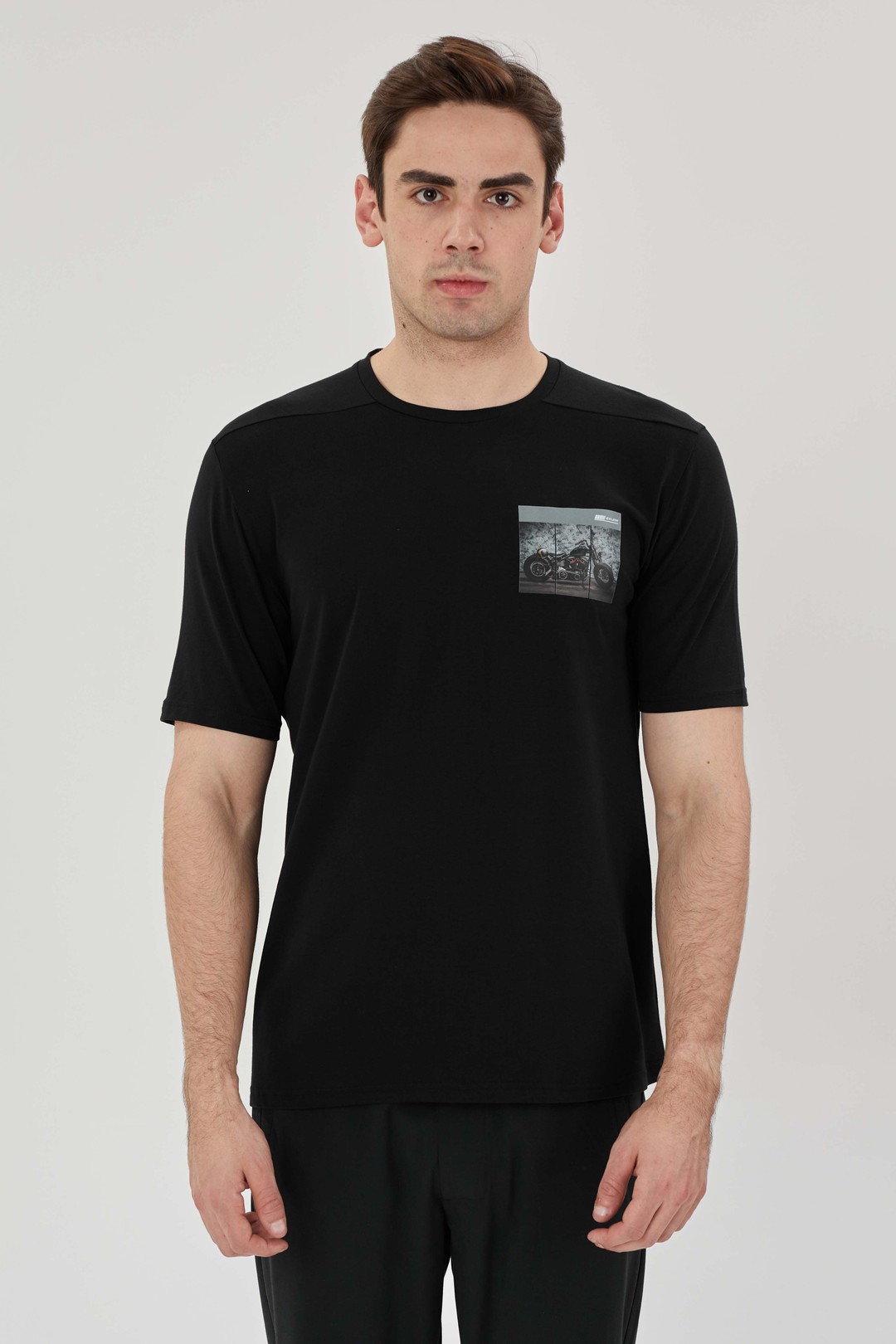 EXUMA ERKEK BASKILI T-SHIRT 1412072 - 010-BLACK