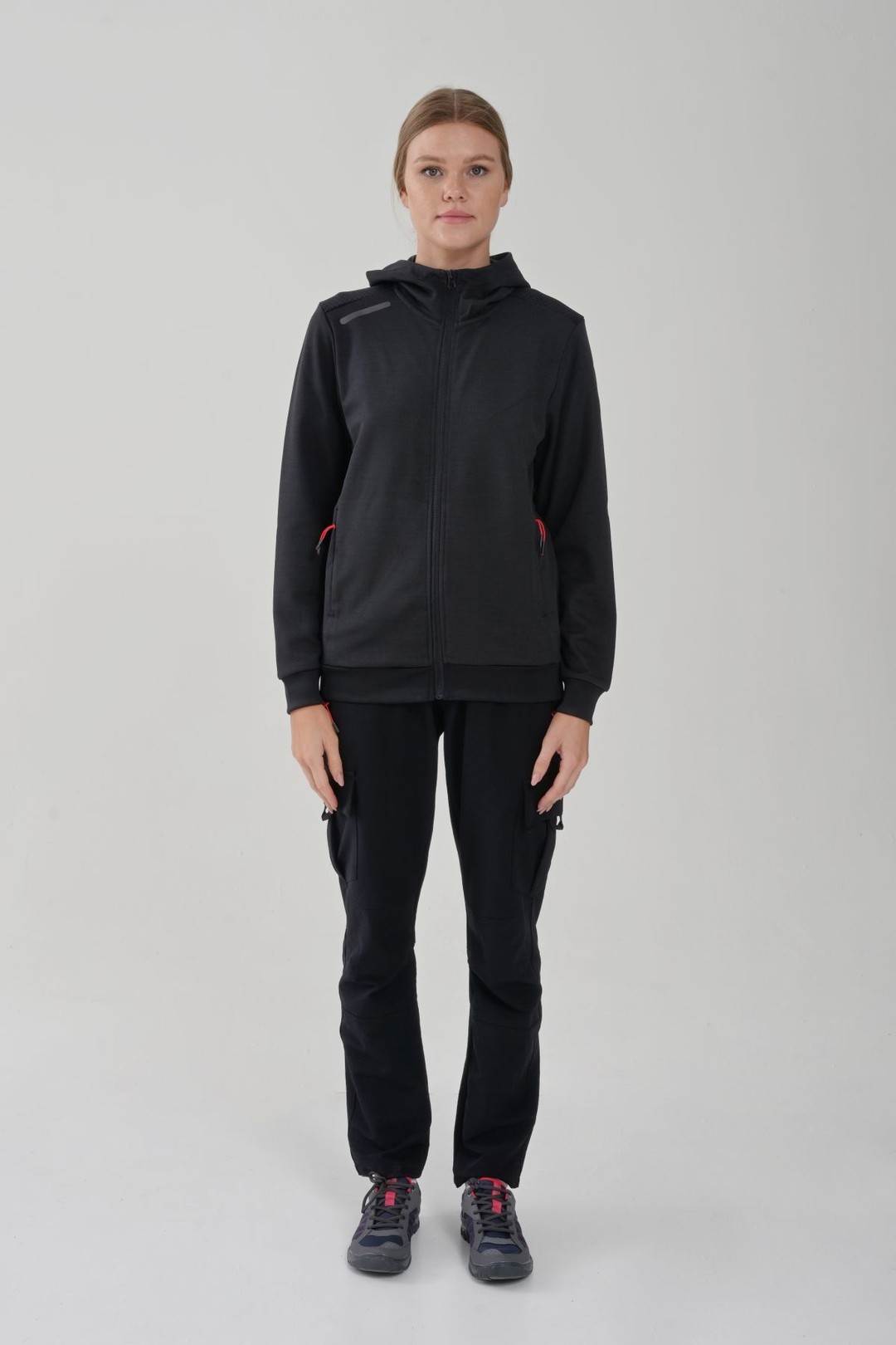 EXUMA KADIN SİYAH TAM FERMUARLI SWEAT 2222099 - 010-BLACK