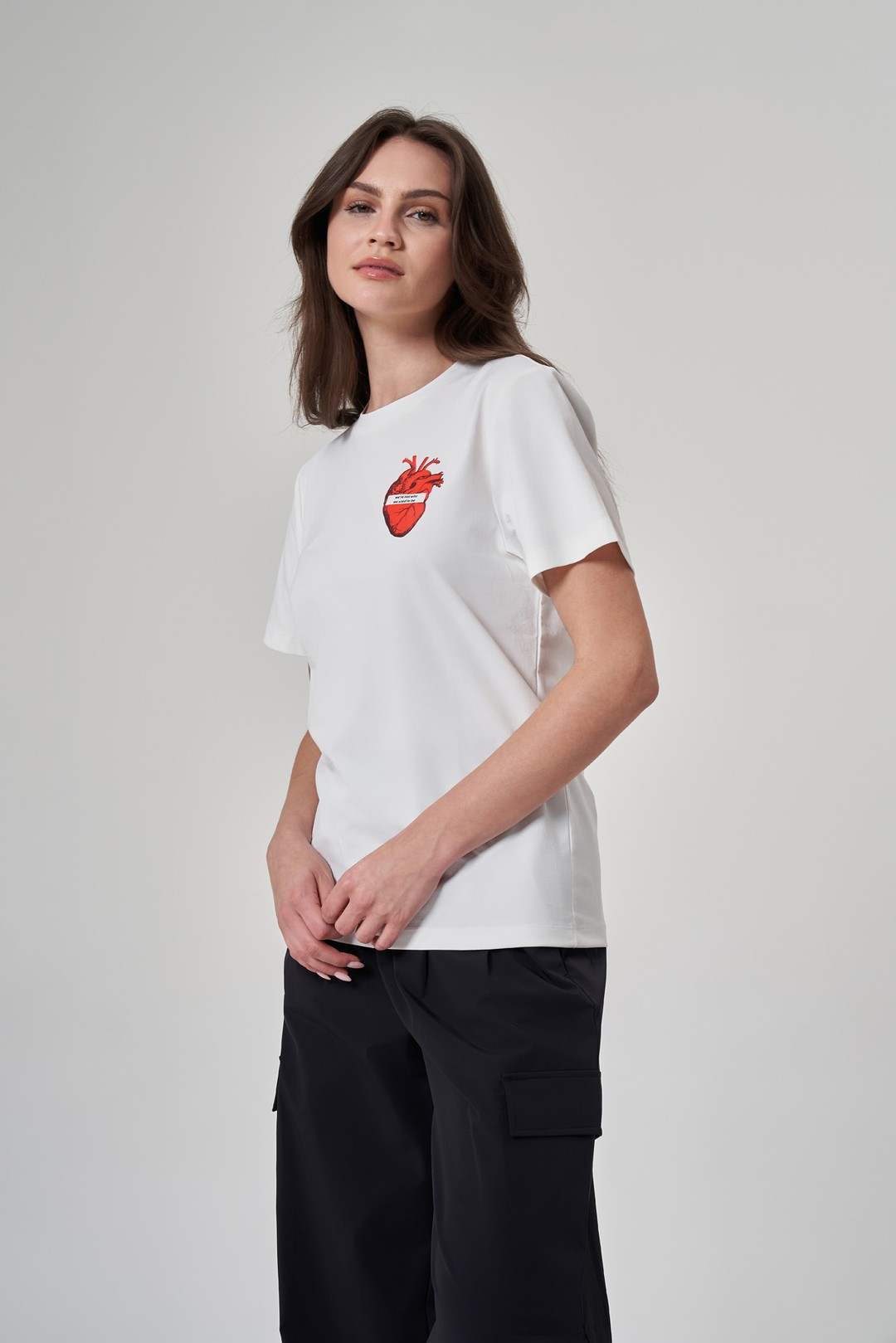 EXUMA BASKILI KADIN T-SHIRT -1522109 - Beyaz