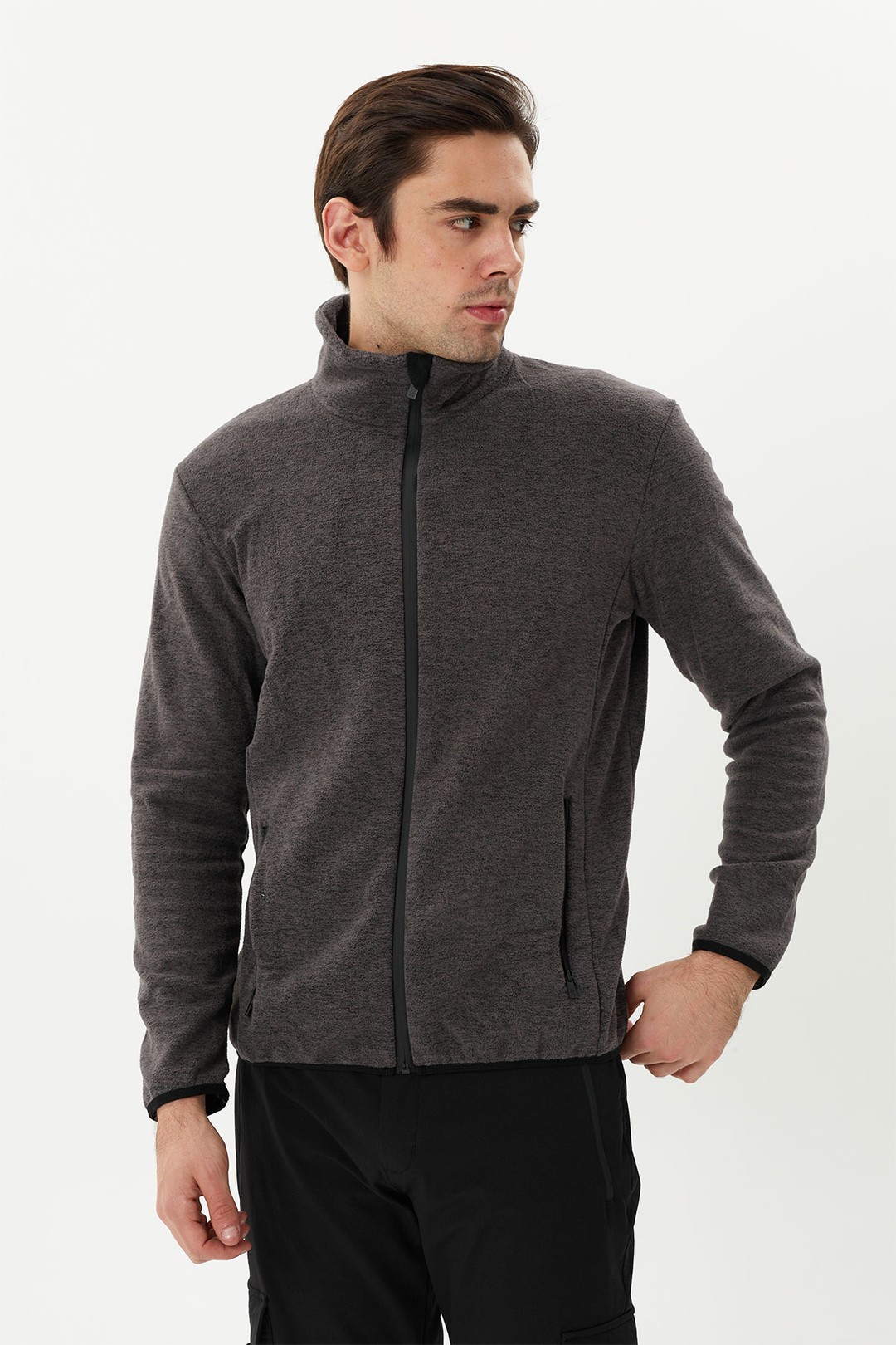 EXUMA ERKEK TAM FERMUARLI POLAR 2112126 - GREY