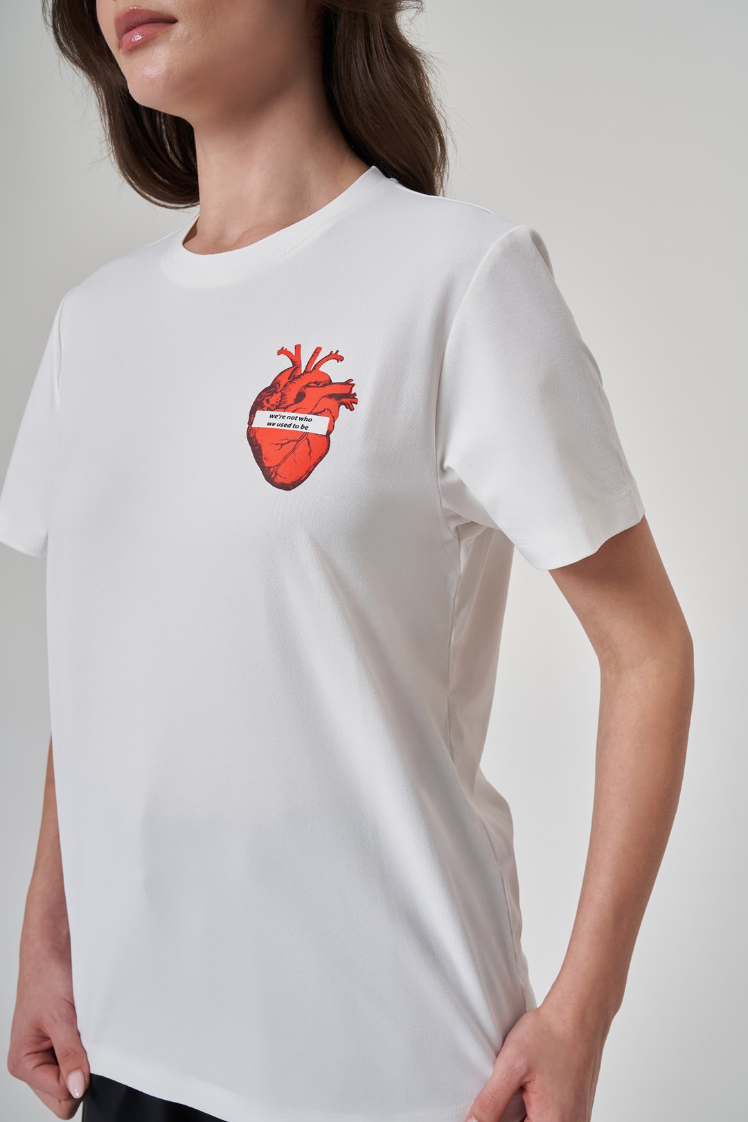 EXUMA BASKILI KADIN T-SHIRT -1522109 - Beyaz