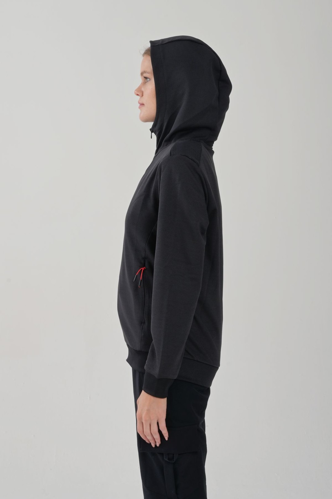 EXUMA KADIN SİYAH TAM FERMUARLI SWEAT 2222099 - 010-BLACK