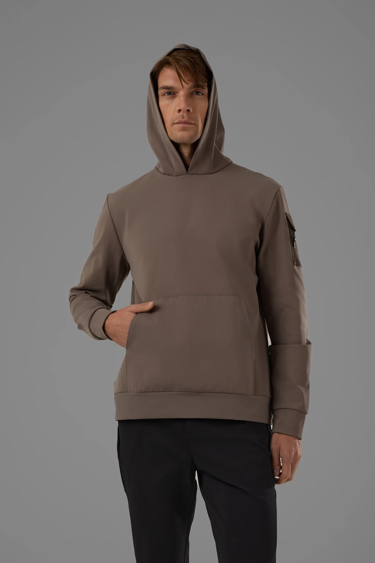 EXUMA ERKEK KAPÜŞONLU SWEATSHIRT 2519007 - VIZON