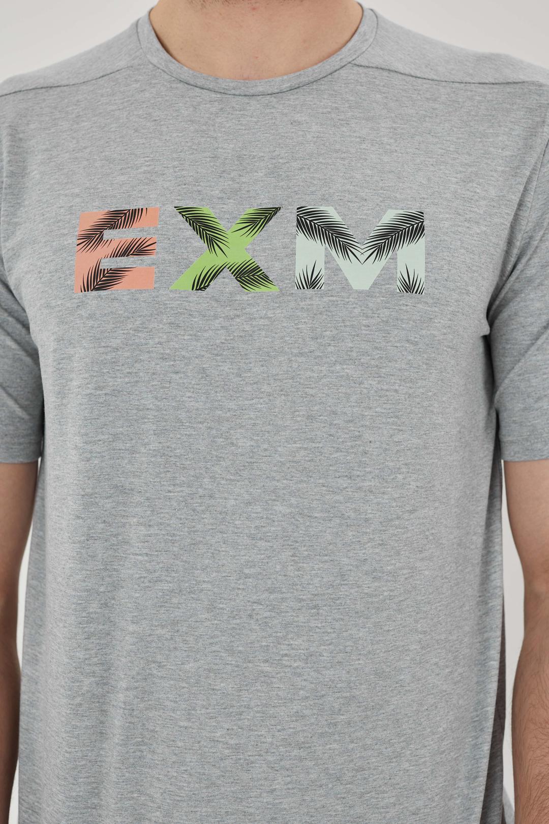 EXUMA ERKEK BASKILI T-SHIRT 1412063 - GREY